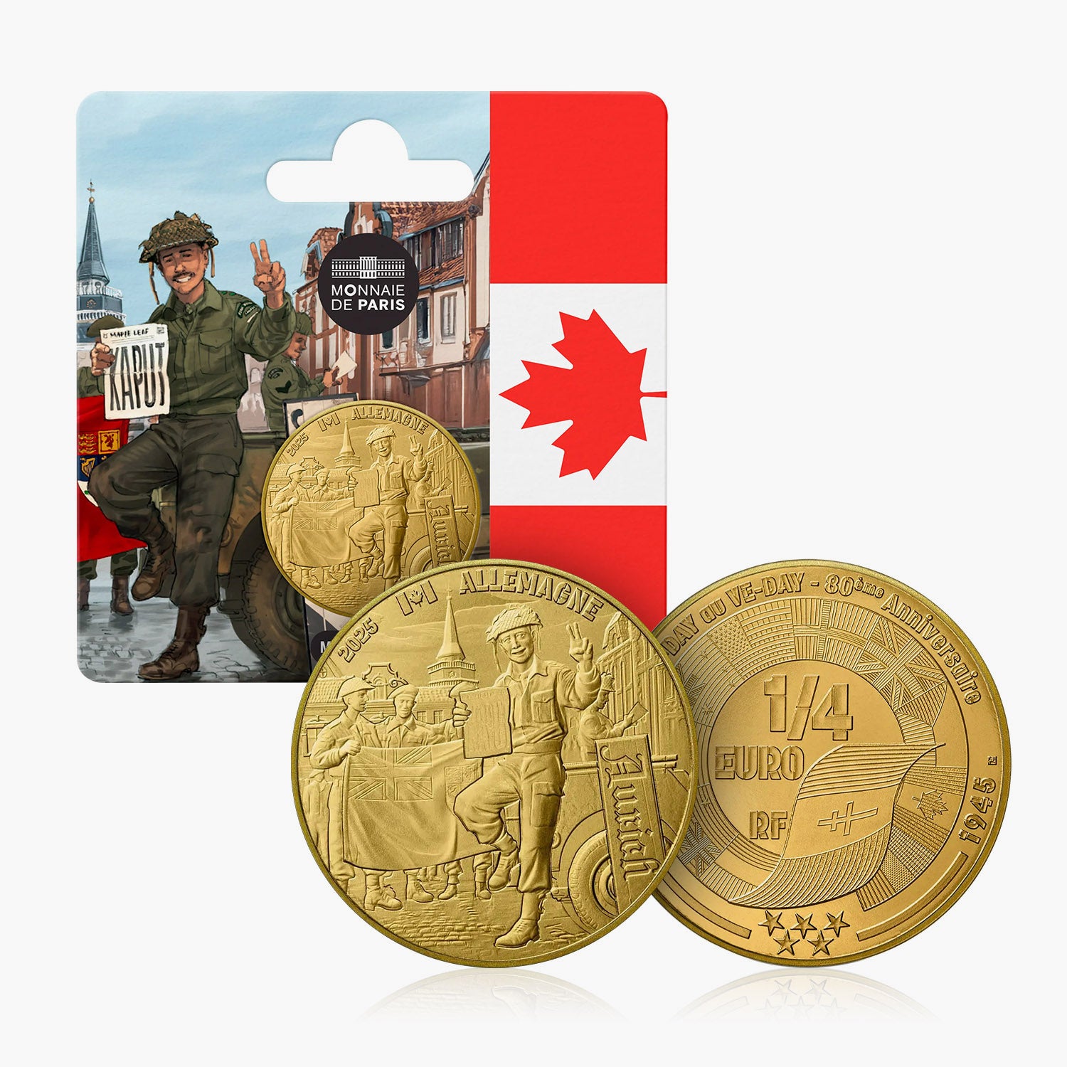 Monnaie de Paris - Canada VE Day 80th Anniversary 1/4€ Coin