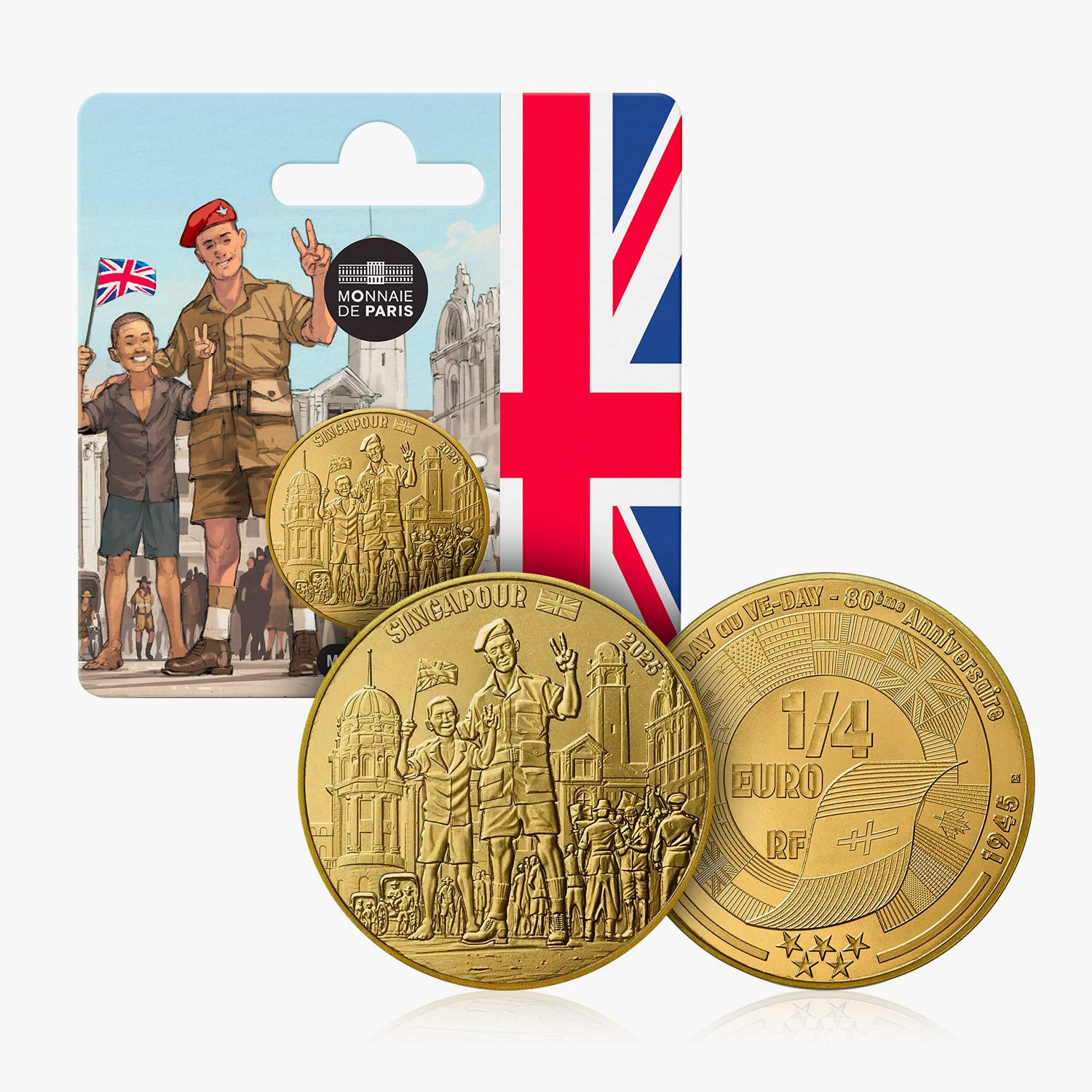 Monnaie de Paris - United Kingdom VE Day 80th Anniversary 1/4€ Coin