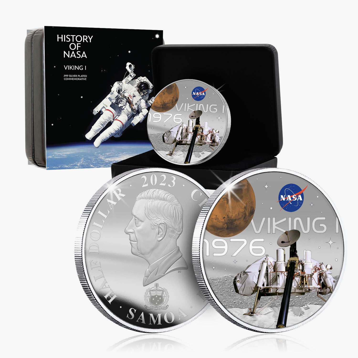 NASA 2023 Viking 1 50mm Silver-plated Coin