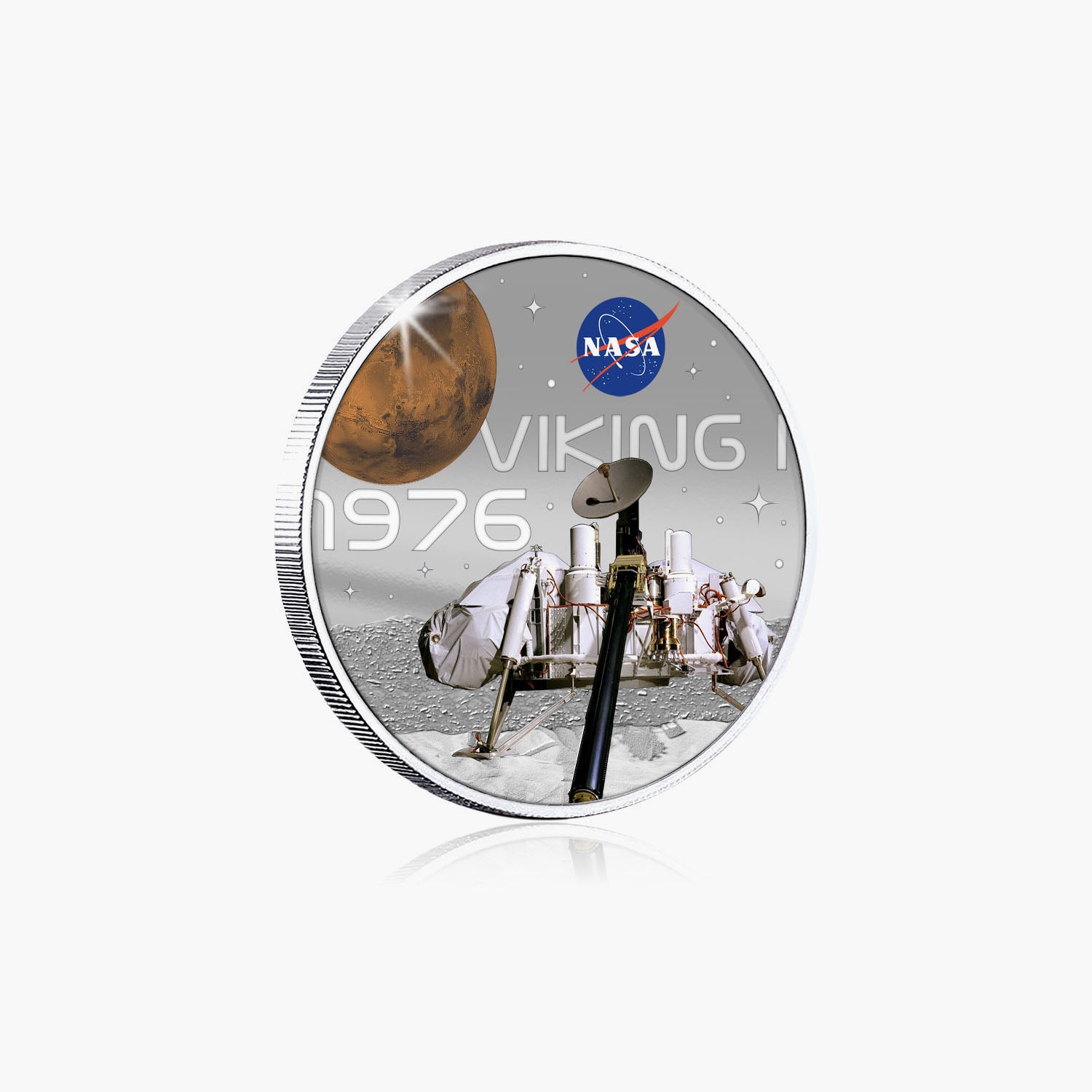 NASA 2023 Viking 1 50mm Silver-plated Coin