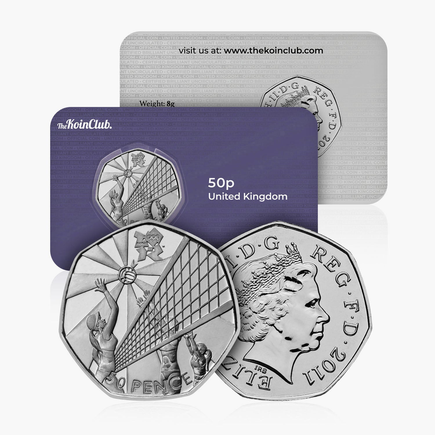 2011 Circulated Olympics - Volleyball 50p Coin