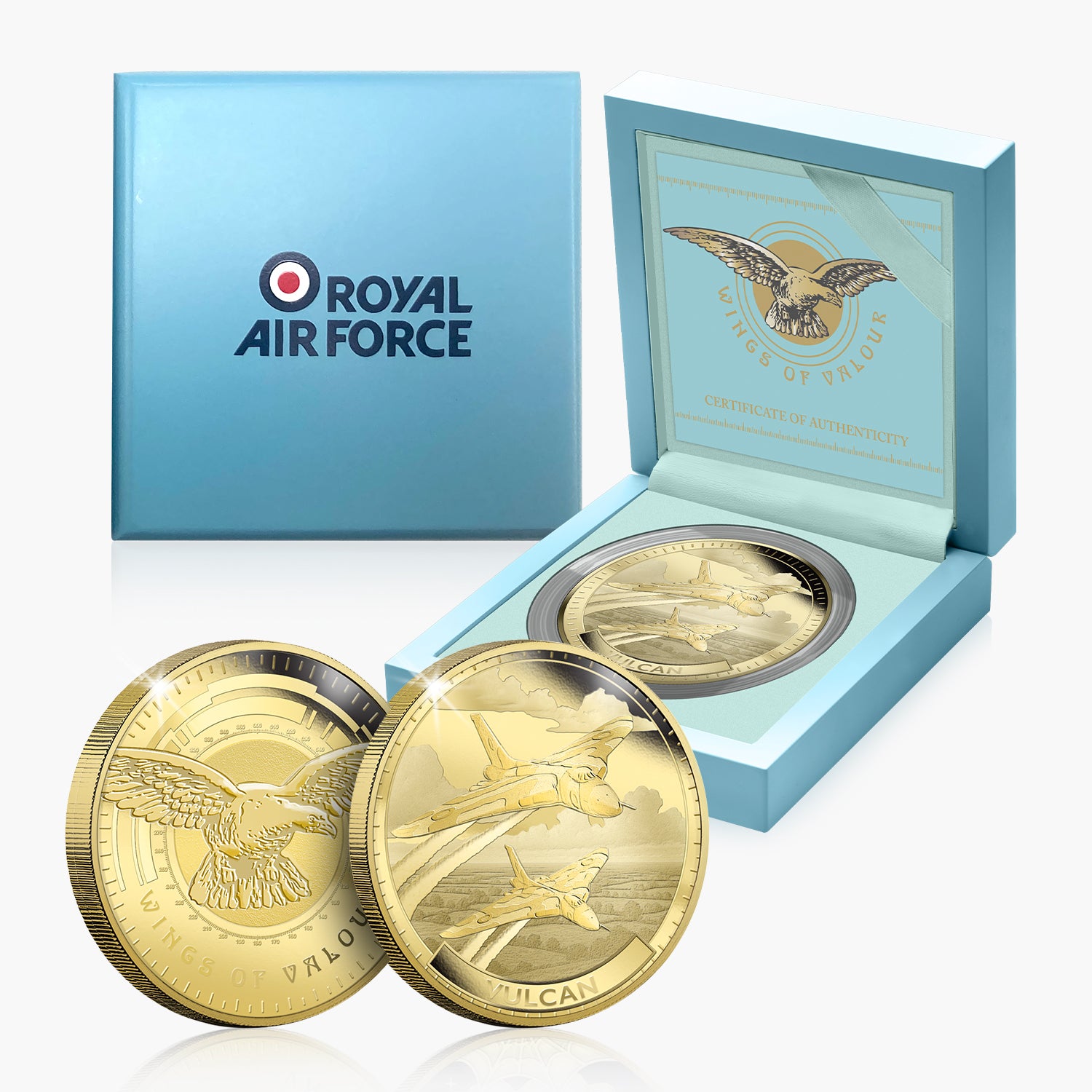 Wings of Valour – Vulcan 24 Carat Gold Plated Medal
