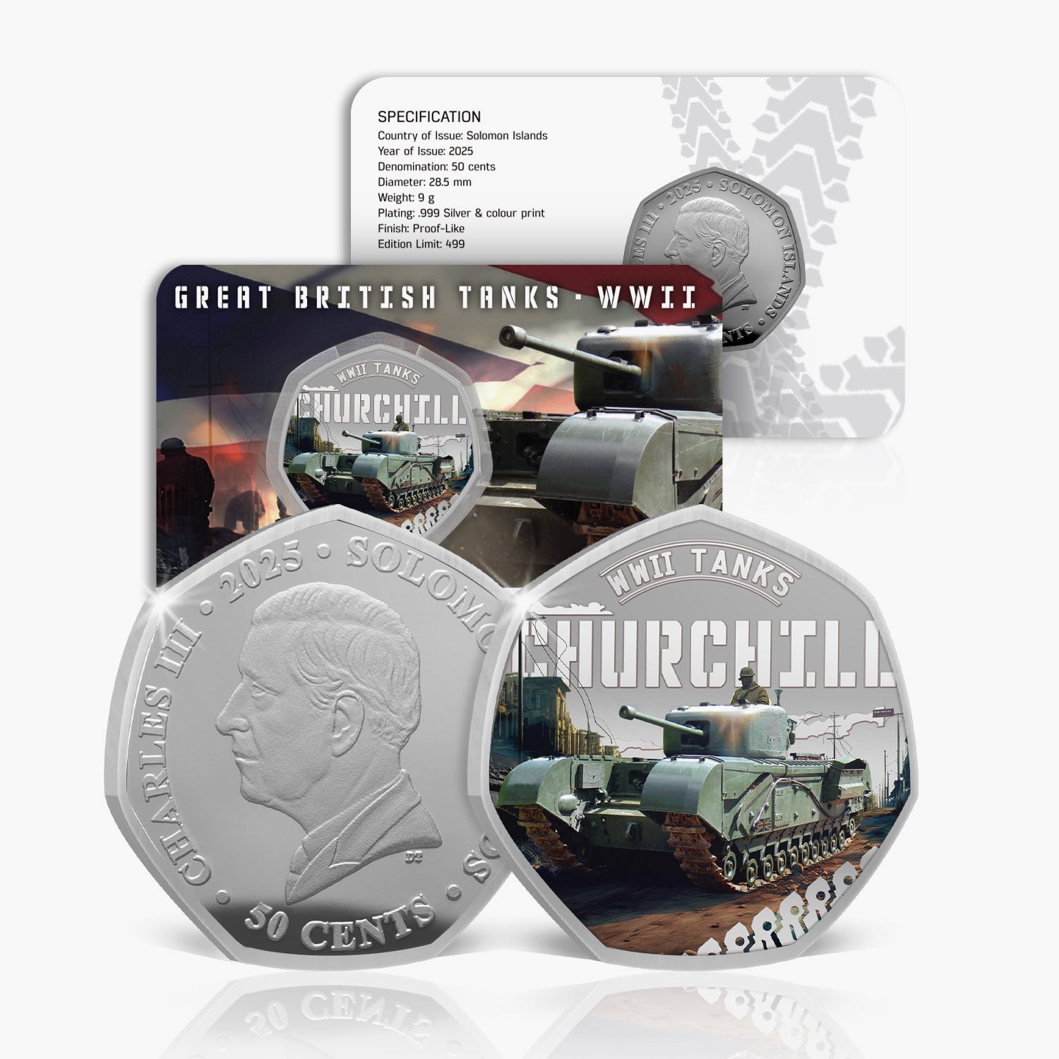 Tanks of World War II Silver Plated 2025 BU Coin