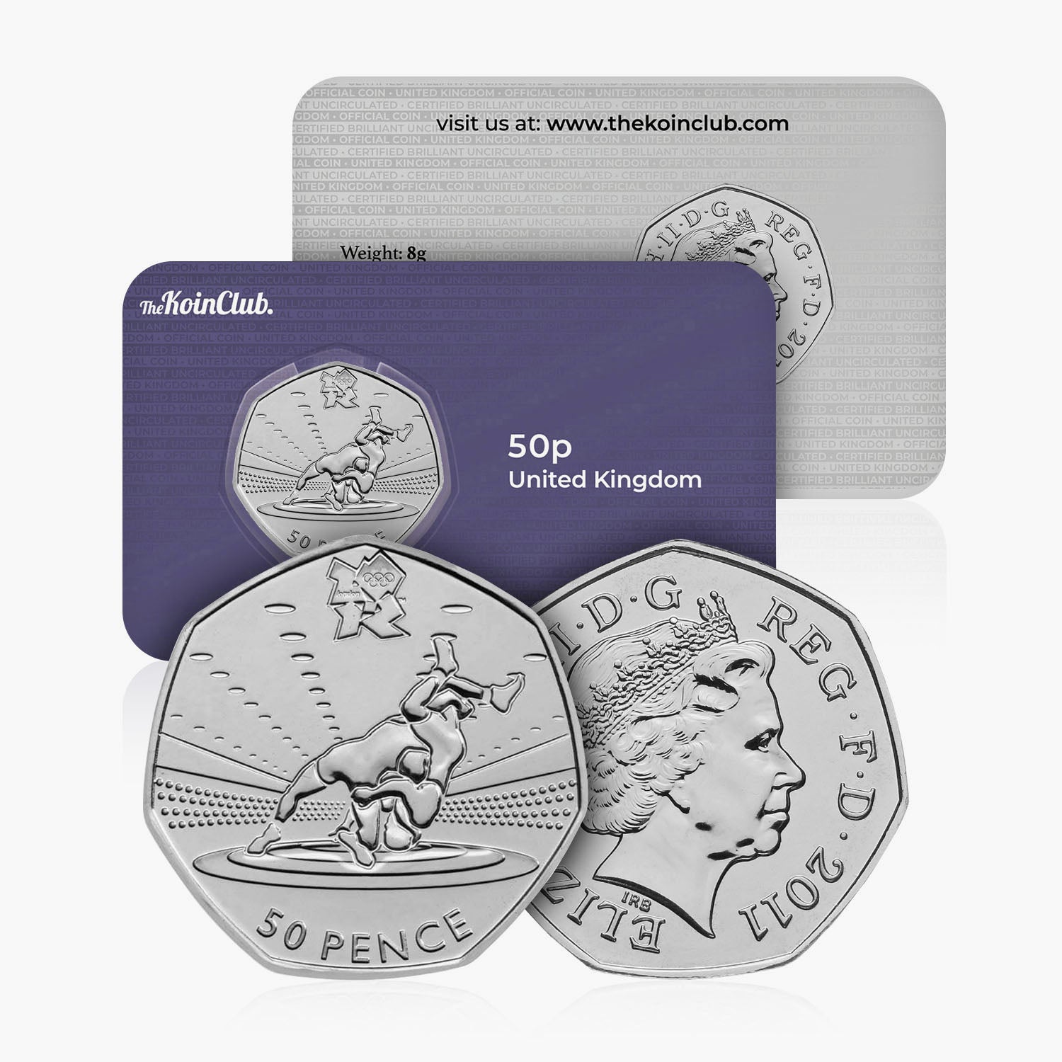 2011 Circulated Olympics - Wrestling 50p Coin