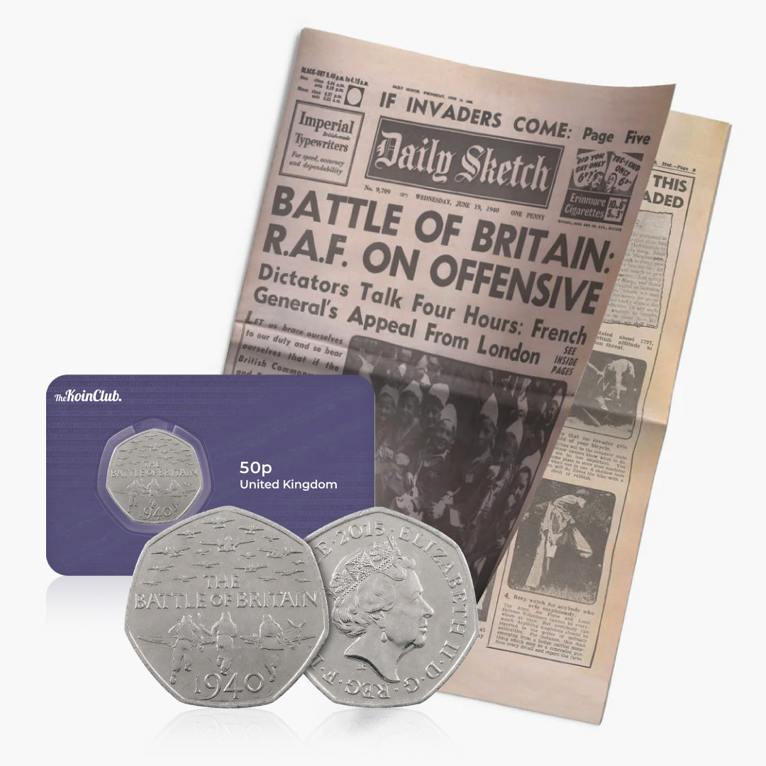 The Battle of Britain Coin & Newspaper Set