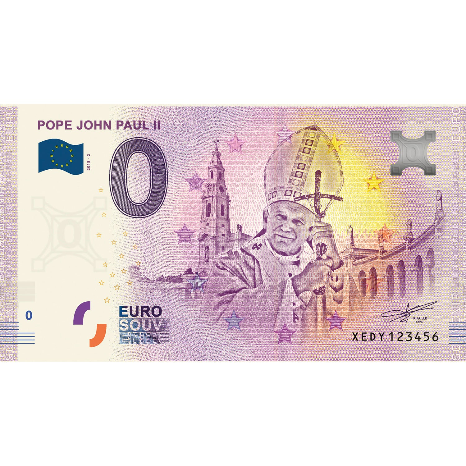 Pope John Paul II €0 Euro Limited Edition Banknote
