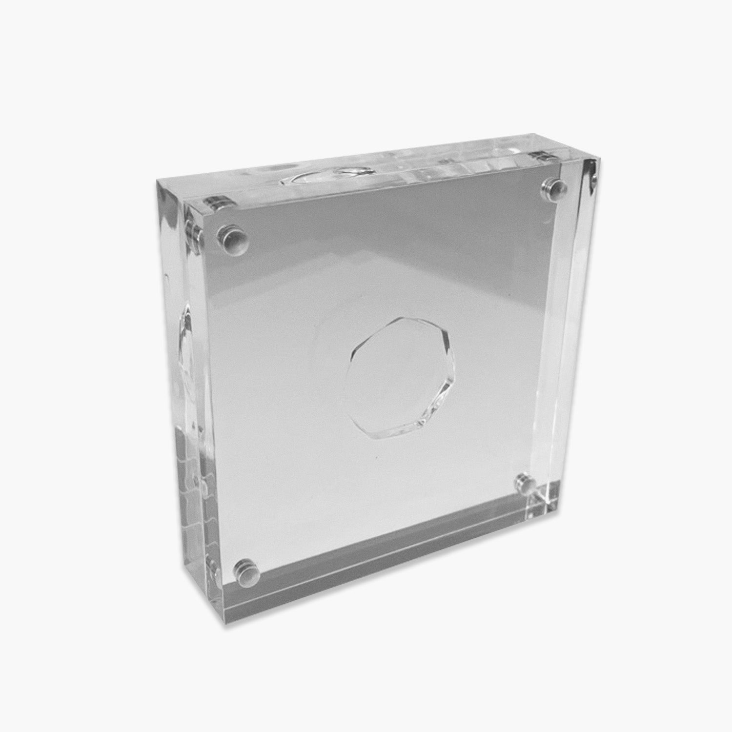 Premium Free Standing Acrylic Display Block - UK 50p Coin