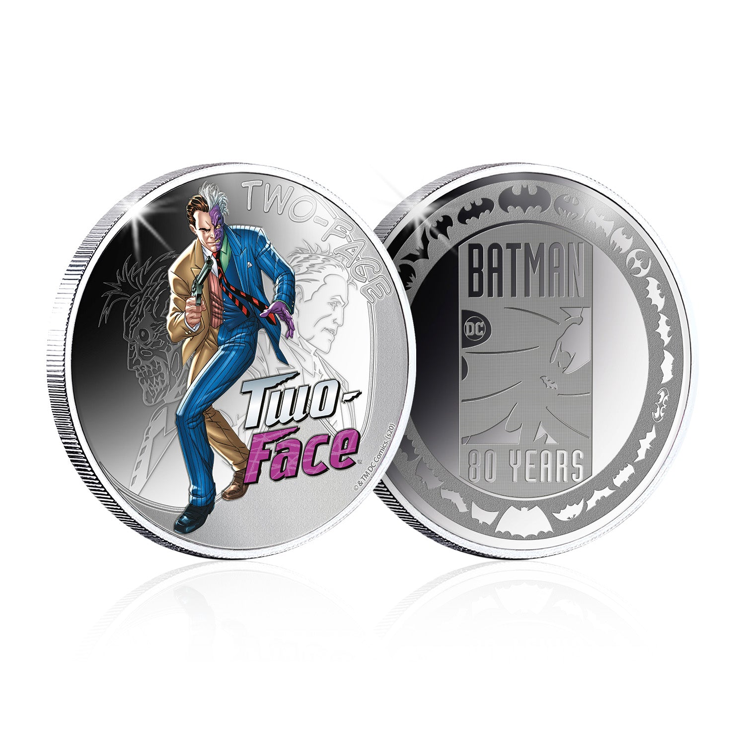 DC Comics Two-Face Silver-Plated Commemorative