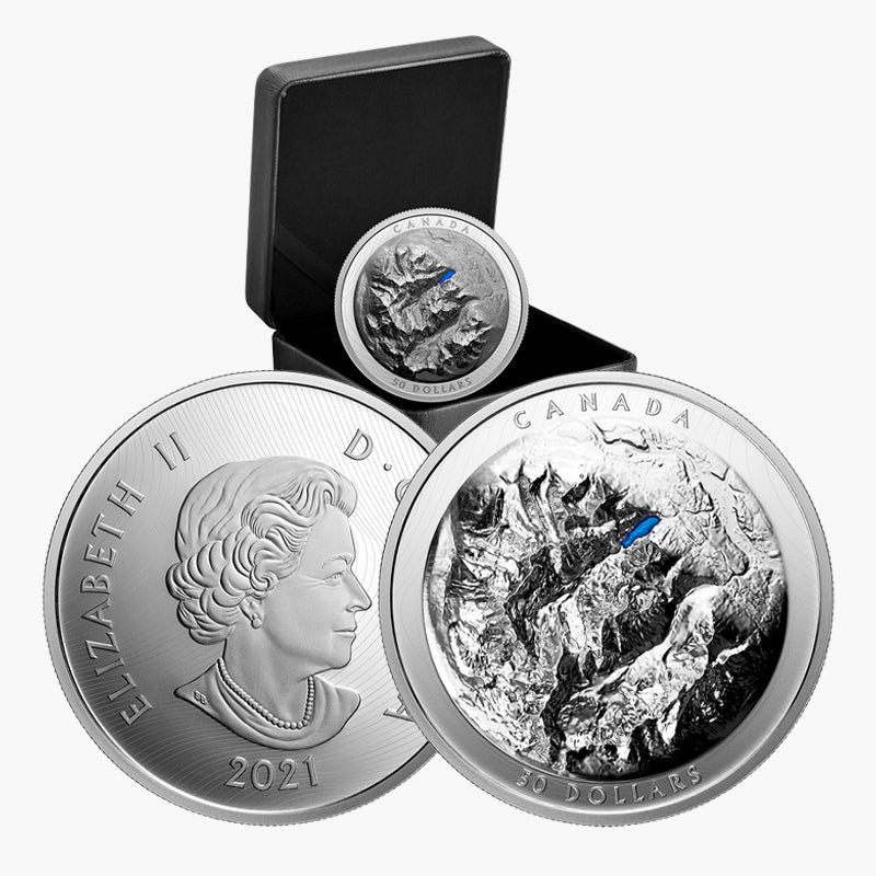 Pure Silver Lake Louise & Canadian Rockies EHR Coin