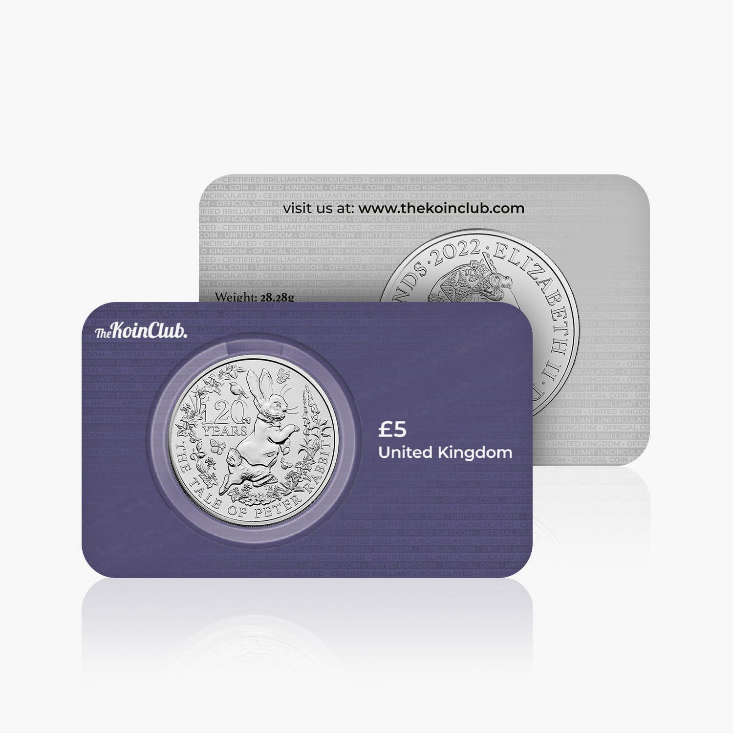 El 120 Aniversario de Peter Rabbit £5 2022 Moneda BU