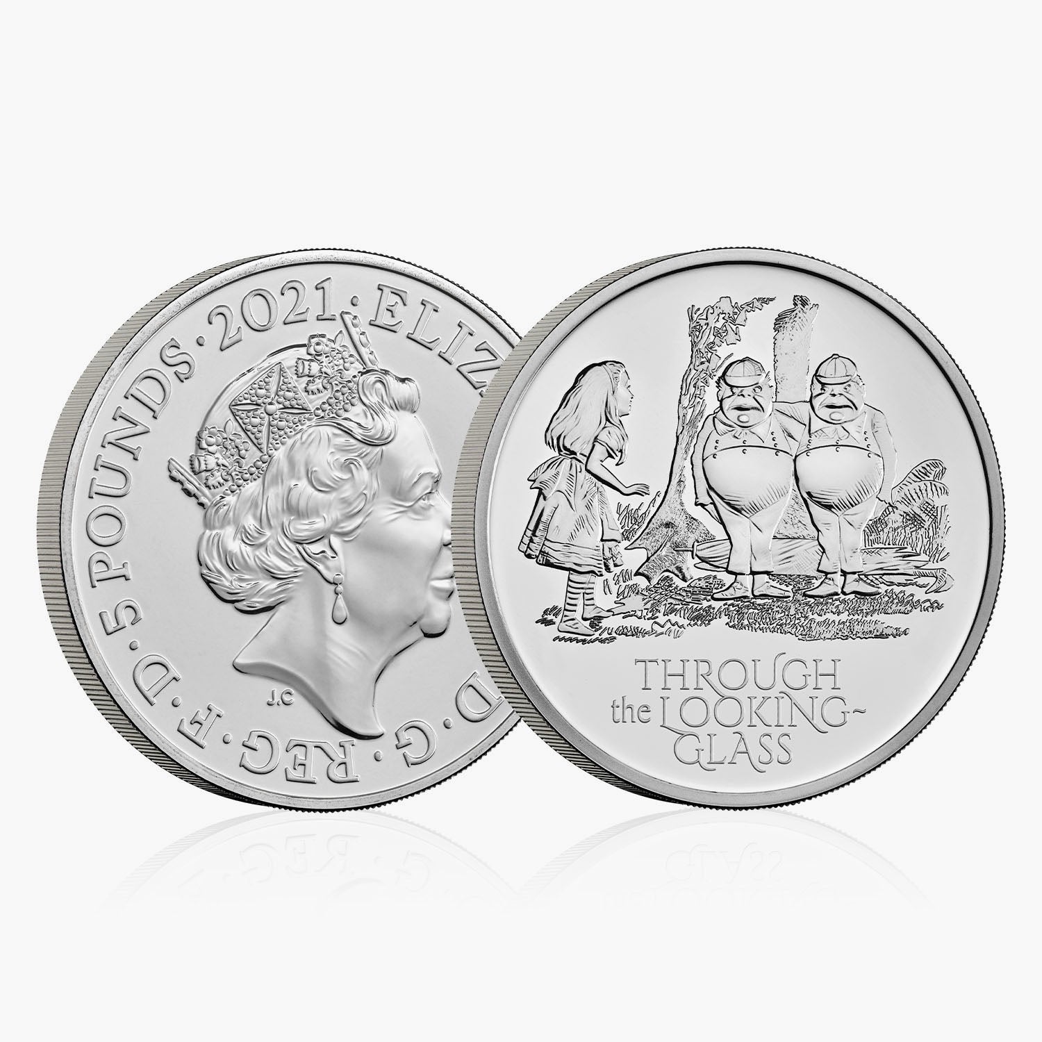 2021 Alice Through the Looking-Glass UK £5 UK Coin