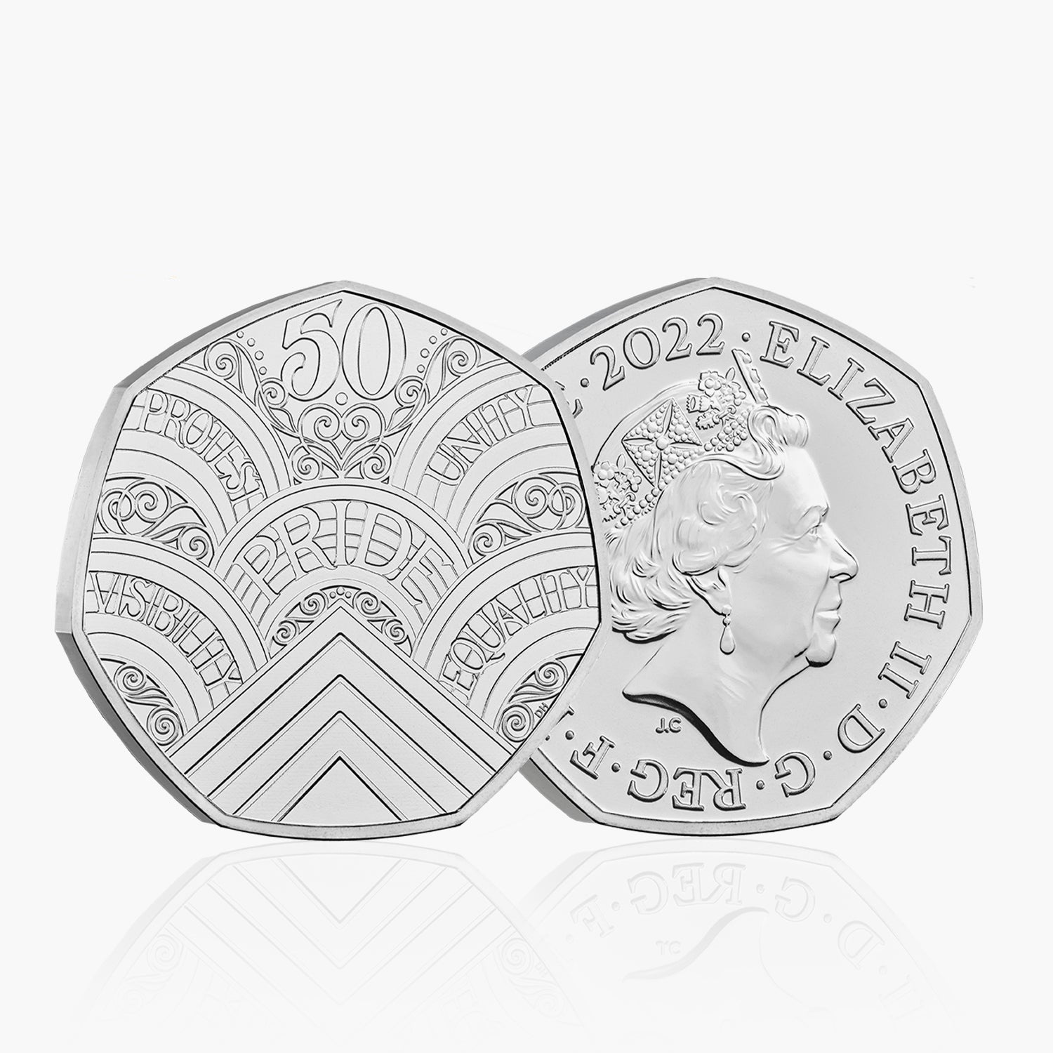The 50th Anniversary of Pride 2022 UK 50p BU Coin