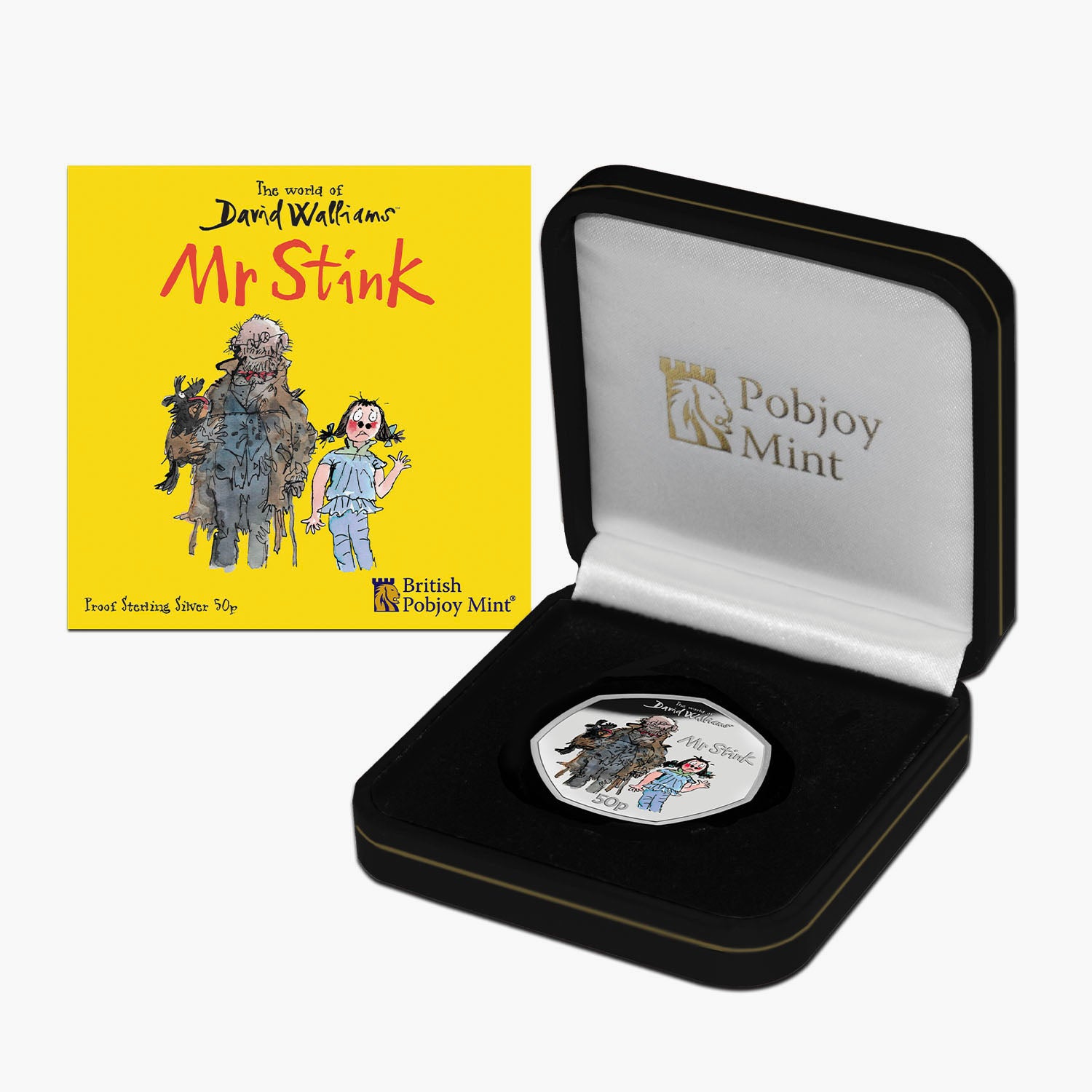 David Walliams Mr Stink Silver Proof 50p with Colour