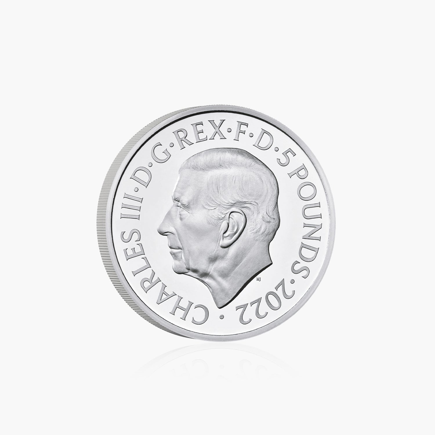 Su Majestad la Reina Isabel II 2022 Moneda de 5 £ - Primer retrato del rey Carlos III