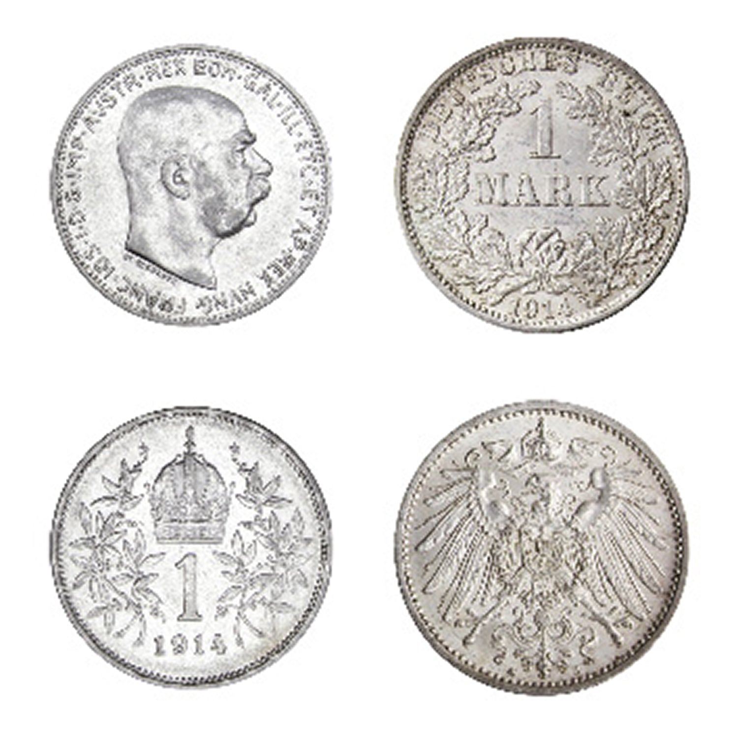 2 Silver Coins from WWI