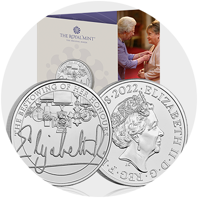 The Queen’s Reign Honours and Investitures 2022 UK Coin Range