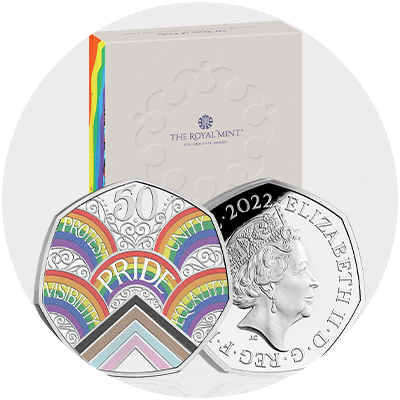 The 50th Anniversary of Pride 2022 UK 50p Coin