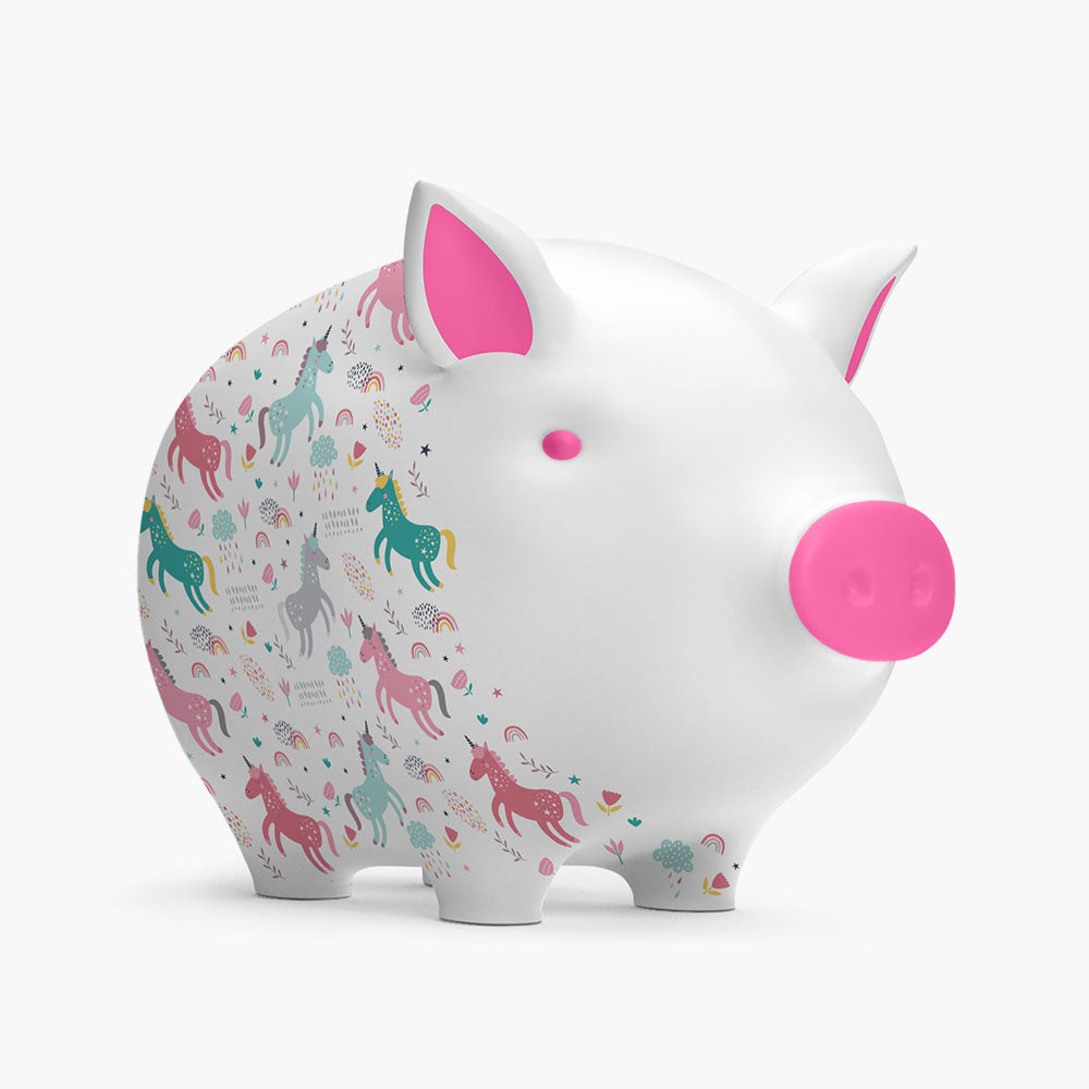 Unicorn & Rainbows Piggy Bank Saver Set