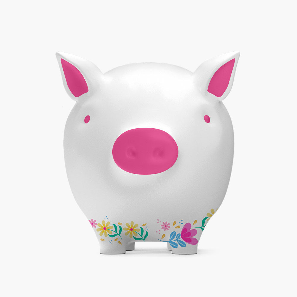 Flower Power Piggy Bank Saver Set