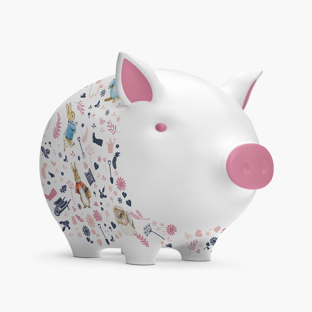 Peter Rabbit and Friends Pink Piggy Bank Saver Set