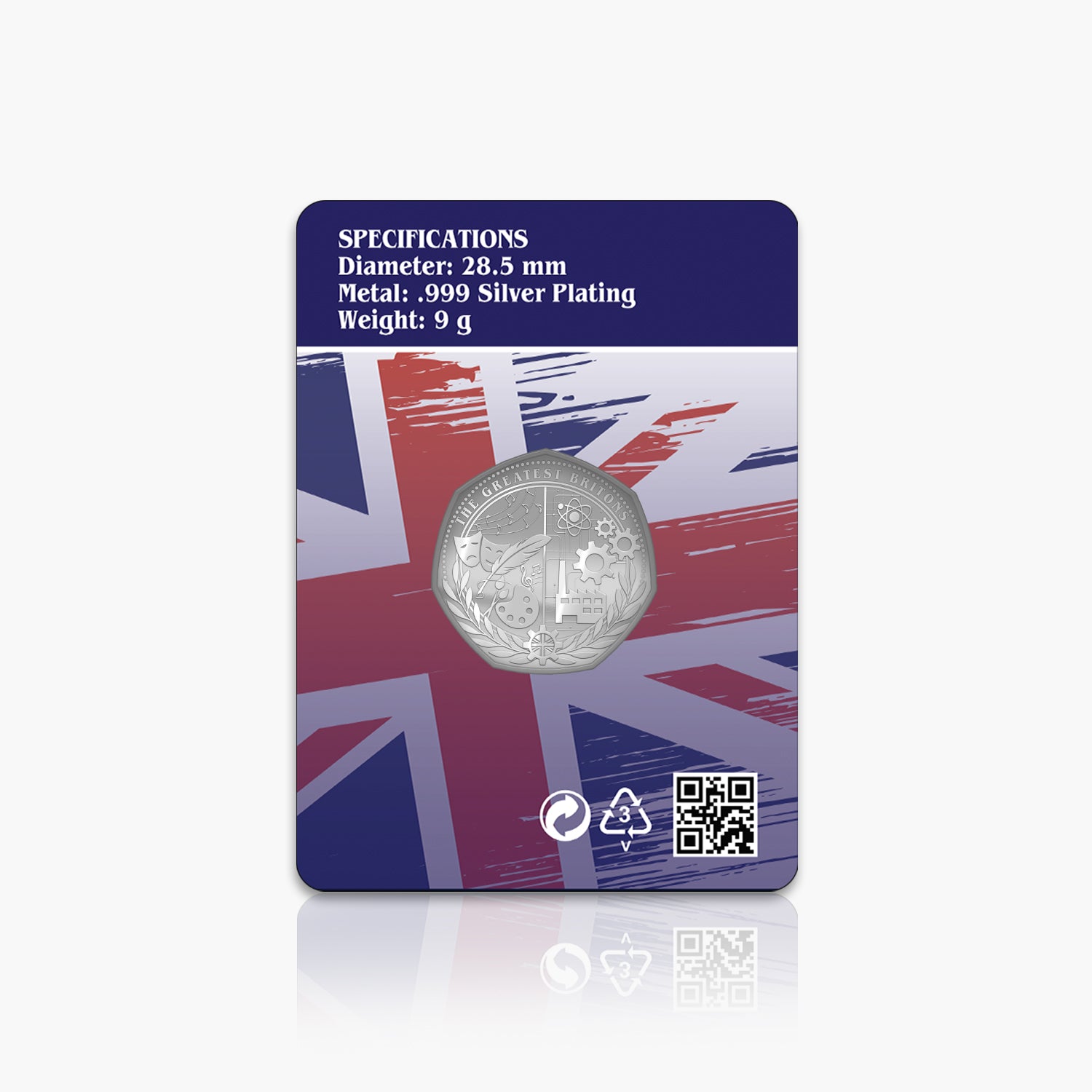 Greatest Britons Charles Darwin Silver Plated BU Commemorative
