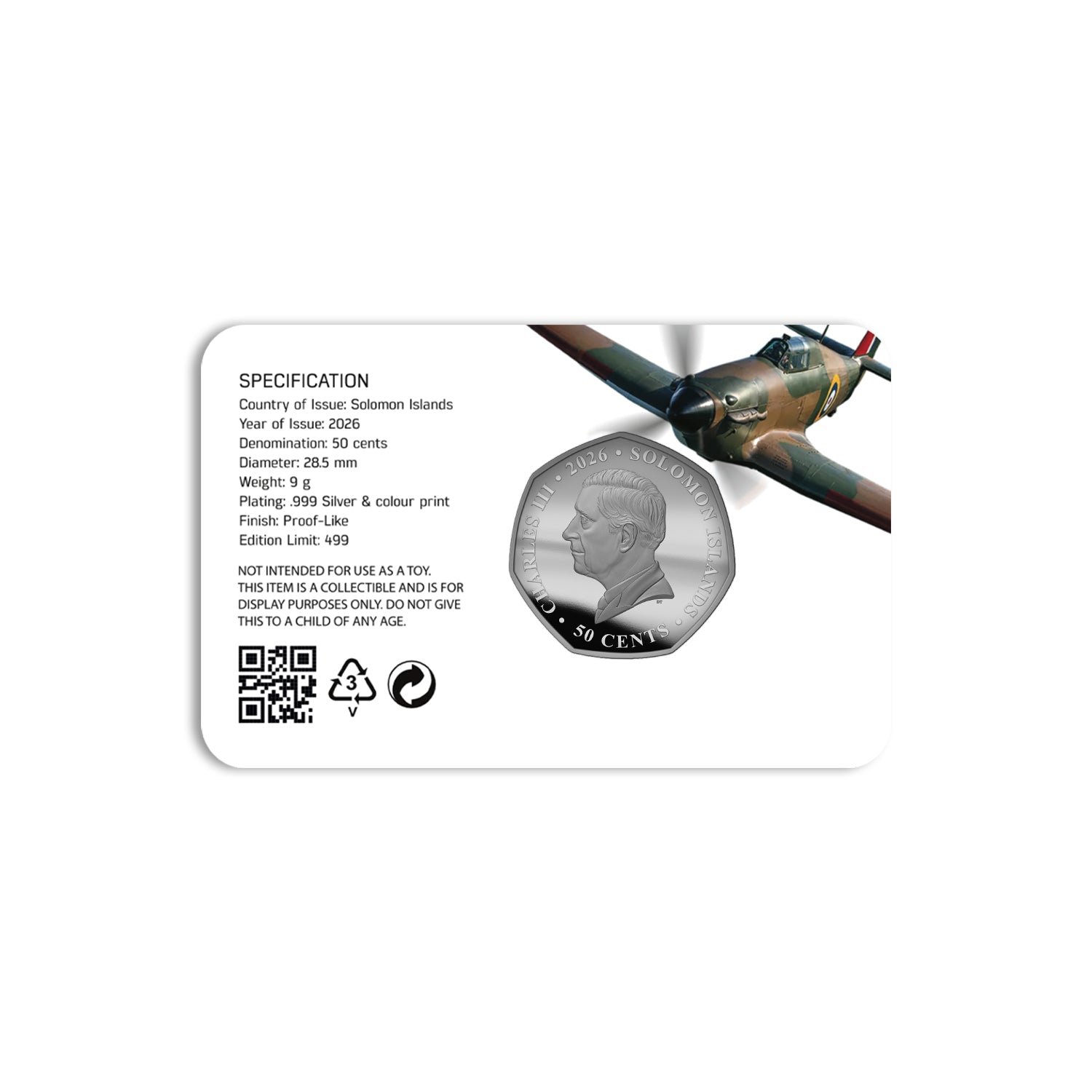 Hawker Hurricane 90th Anniversary 2026 Silver Plated BU Coin