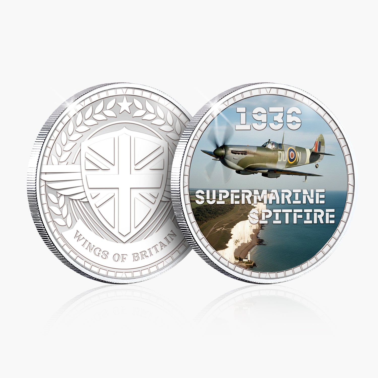 Wings of Britain Supermarine Spitfire Silver Plated BU Commemorative
