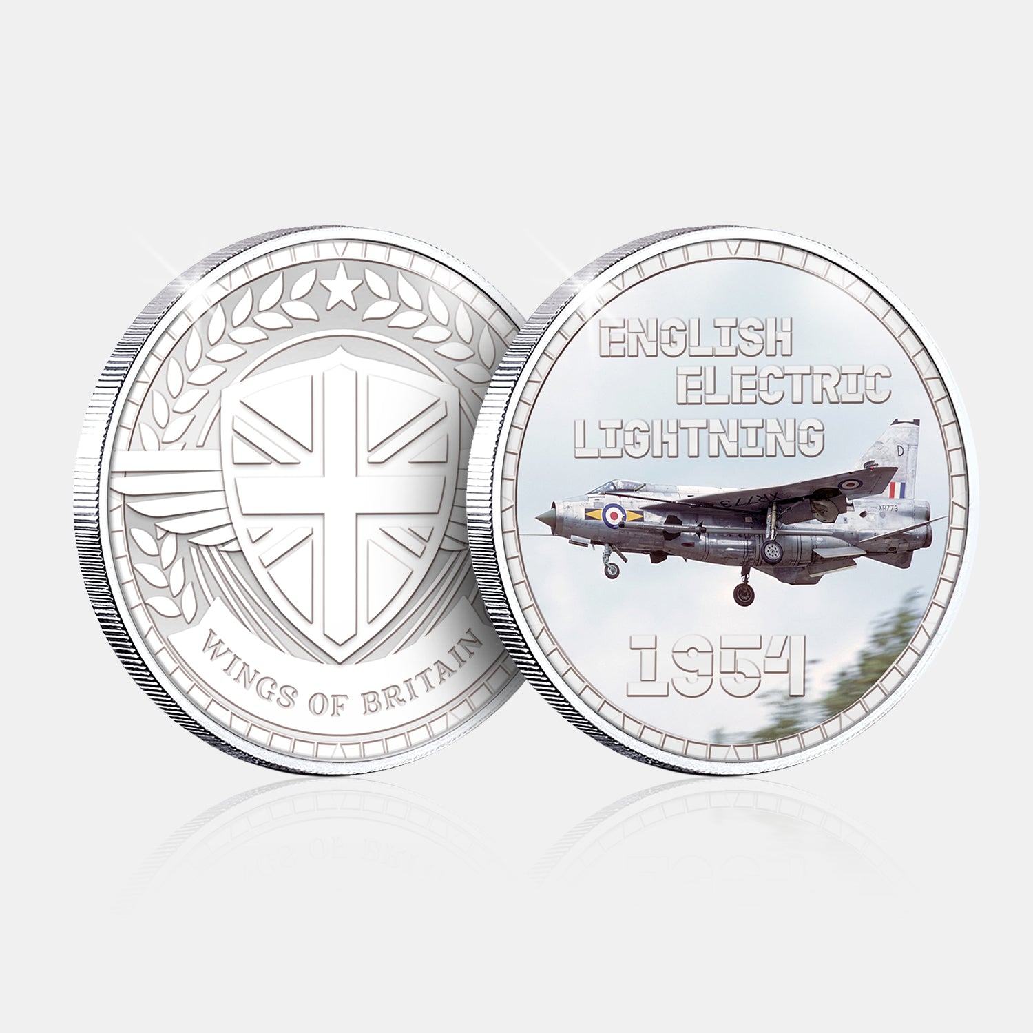 Wings of Britain English Electric Lightning Silver Plated BU Commemorative