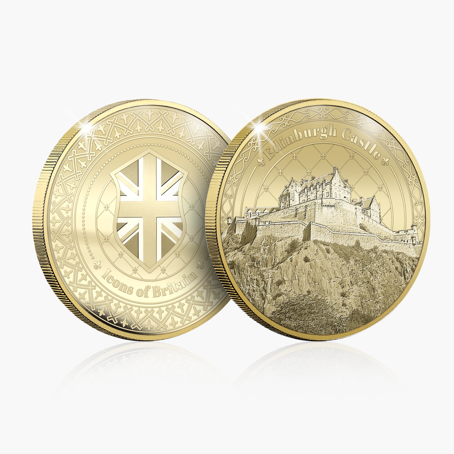 Icons of Britain Edinburgh Castle Gold Plated BU Commemorative