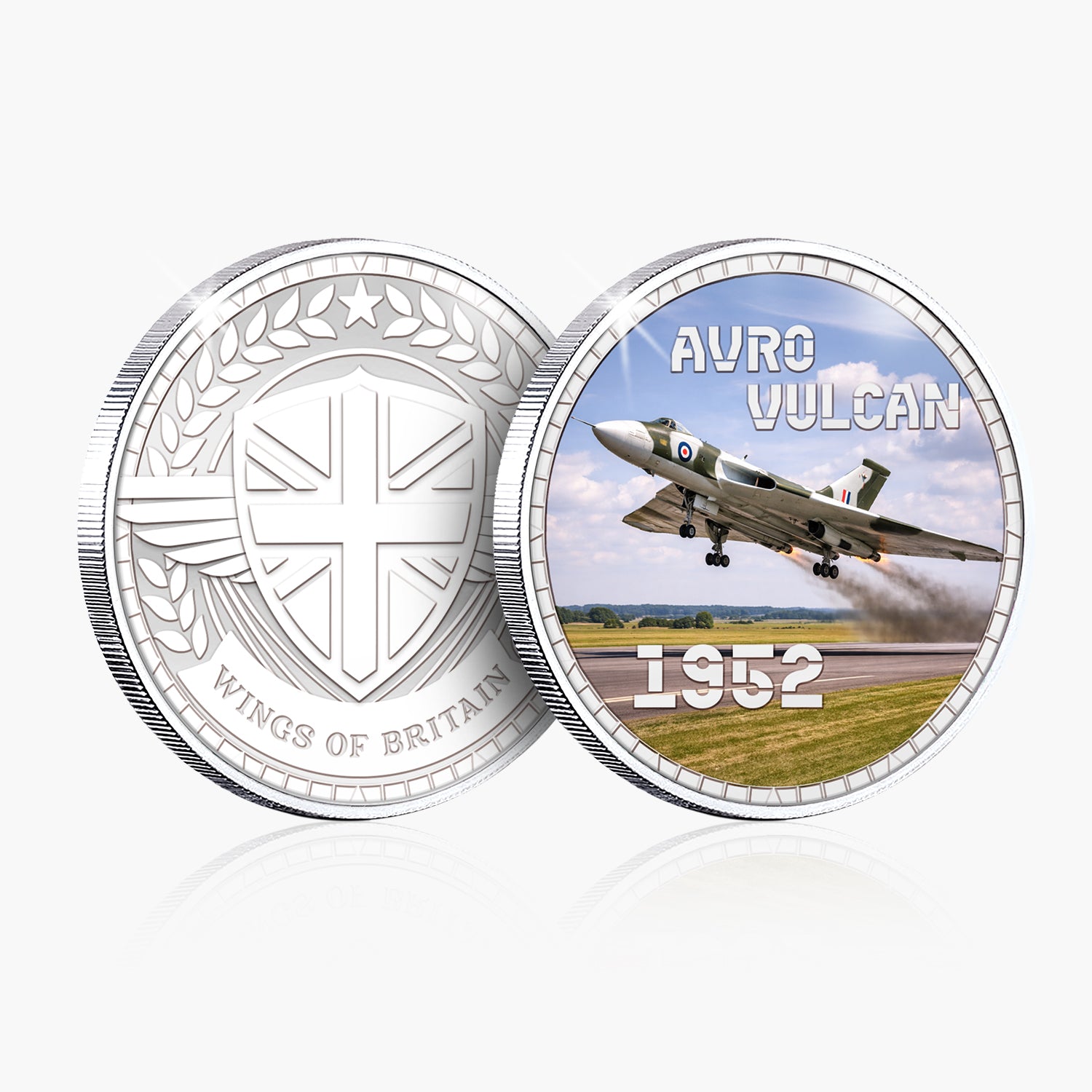 Wings of Britain Avro Vulcan Silver Plated BU Commemorative