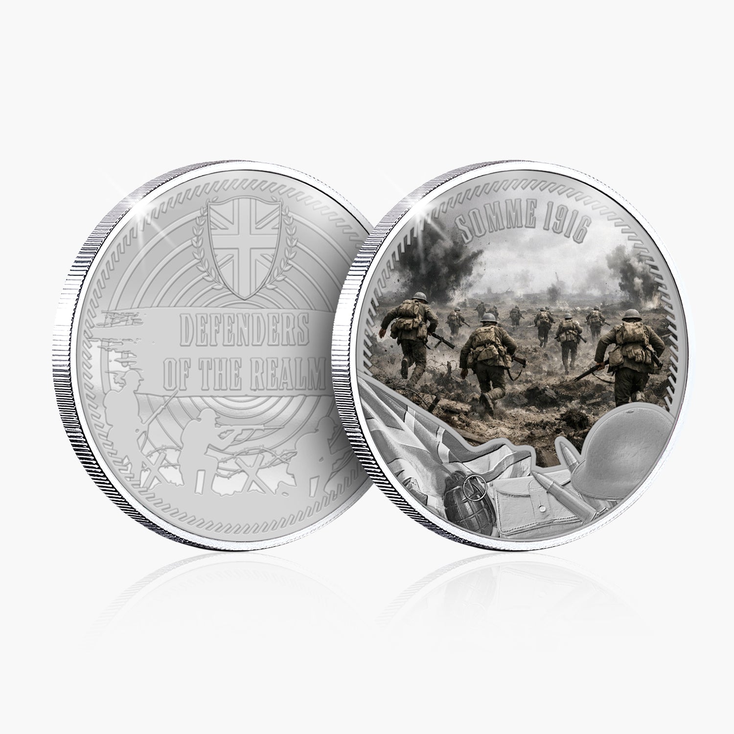 Defenders of the Realm Somme 1916 Silver Plated BU Commemorative