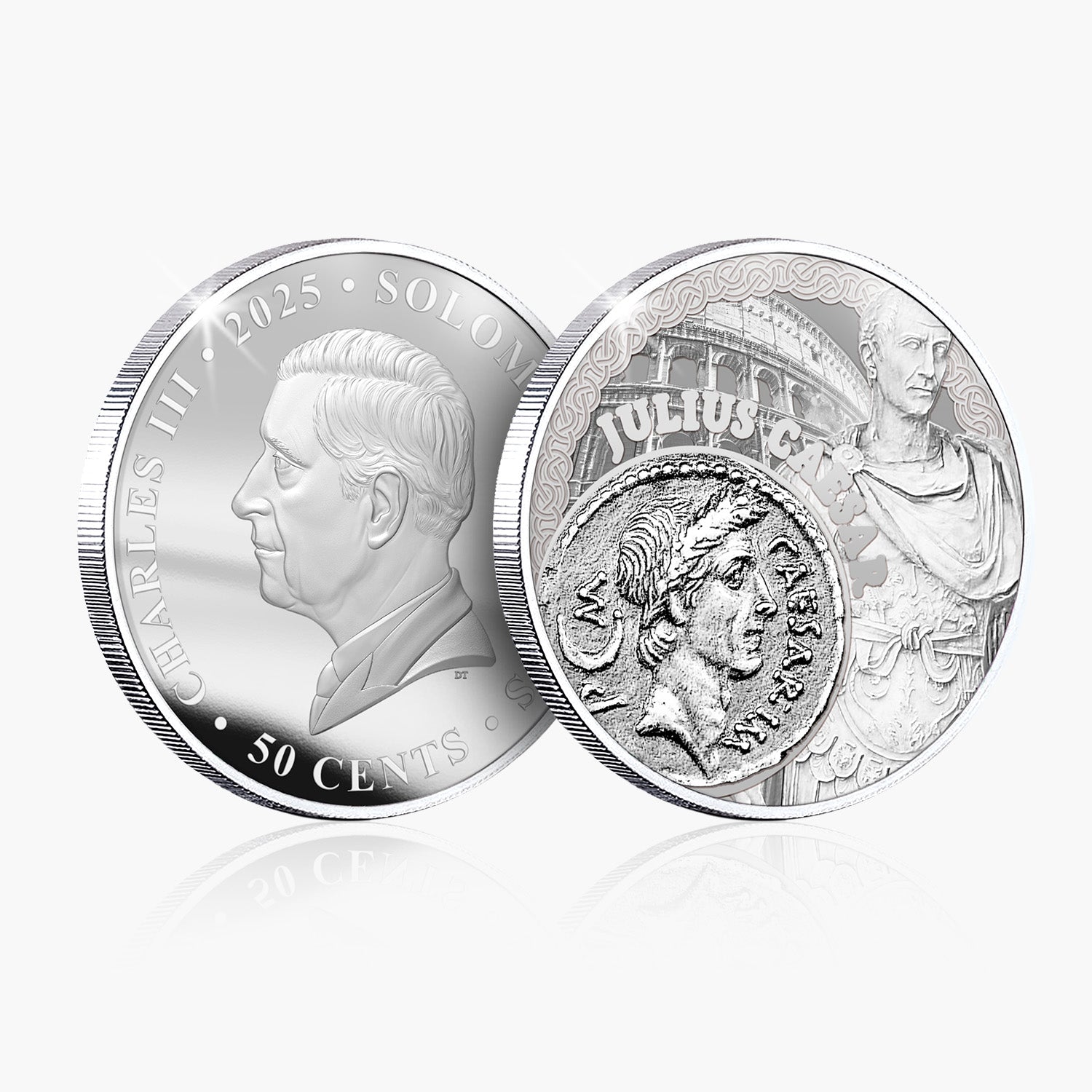 2025 Roman Empire Julius Caesar Silver Plated BU Coin