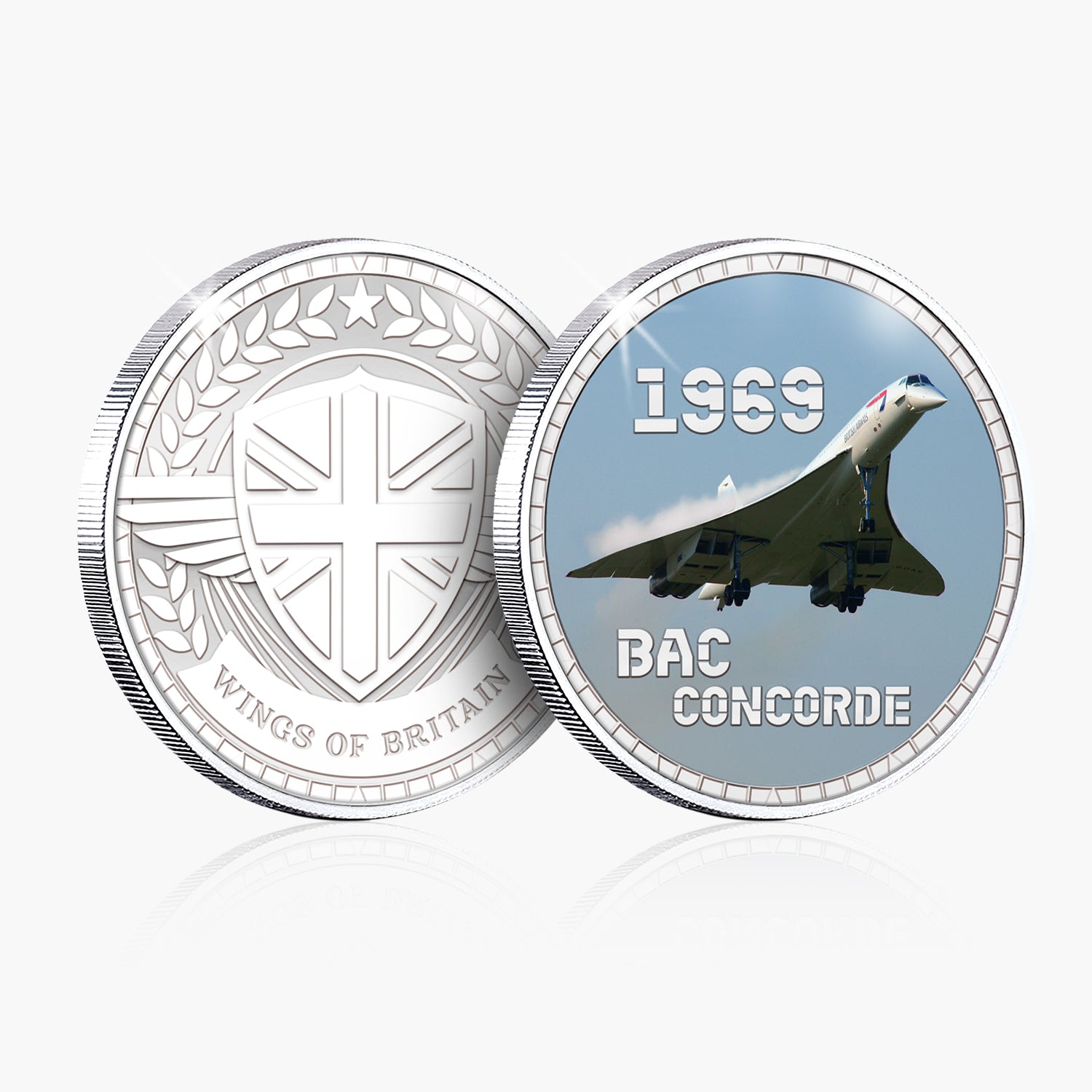 Wings of Britain Aerospatiale BAC Concorde Silver Plated BU Commemorative