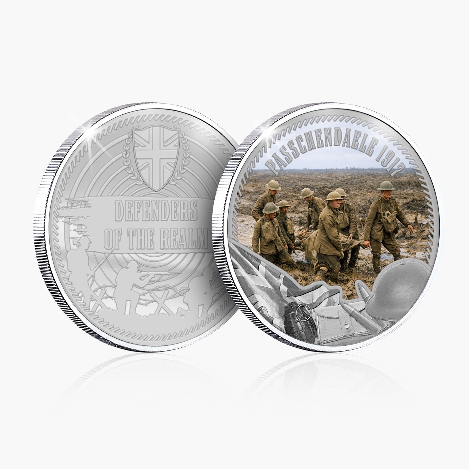 Defenders of the Realm Passchendaele 1917 Silver Plated BU Commemorative