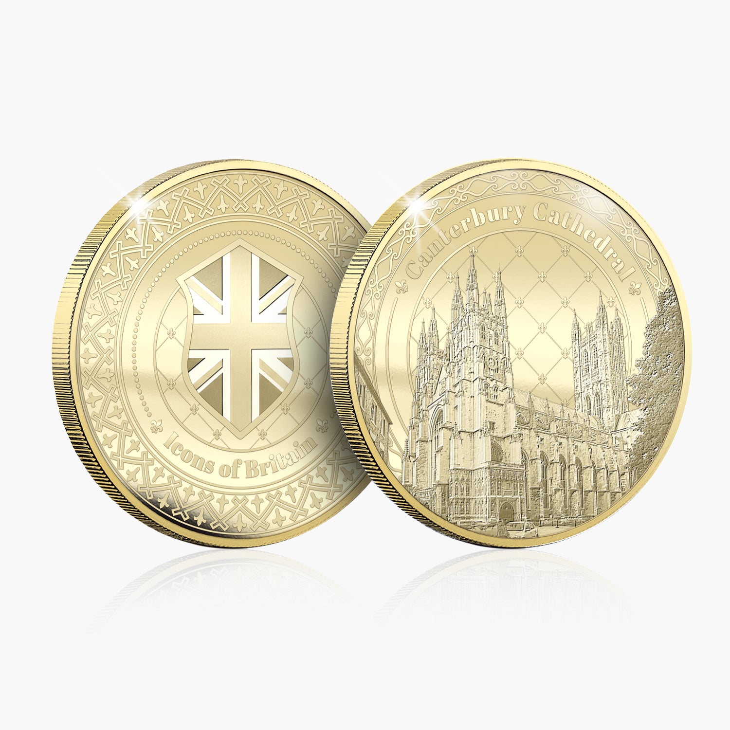 Icons of Britain Canterbury Cathedral Gold Plated BU Commemorative