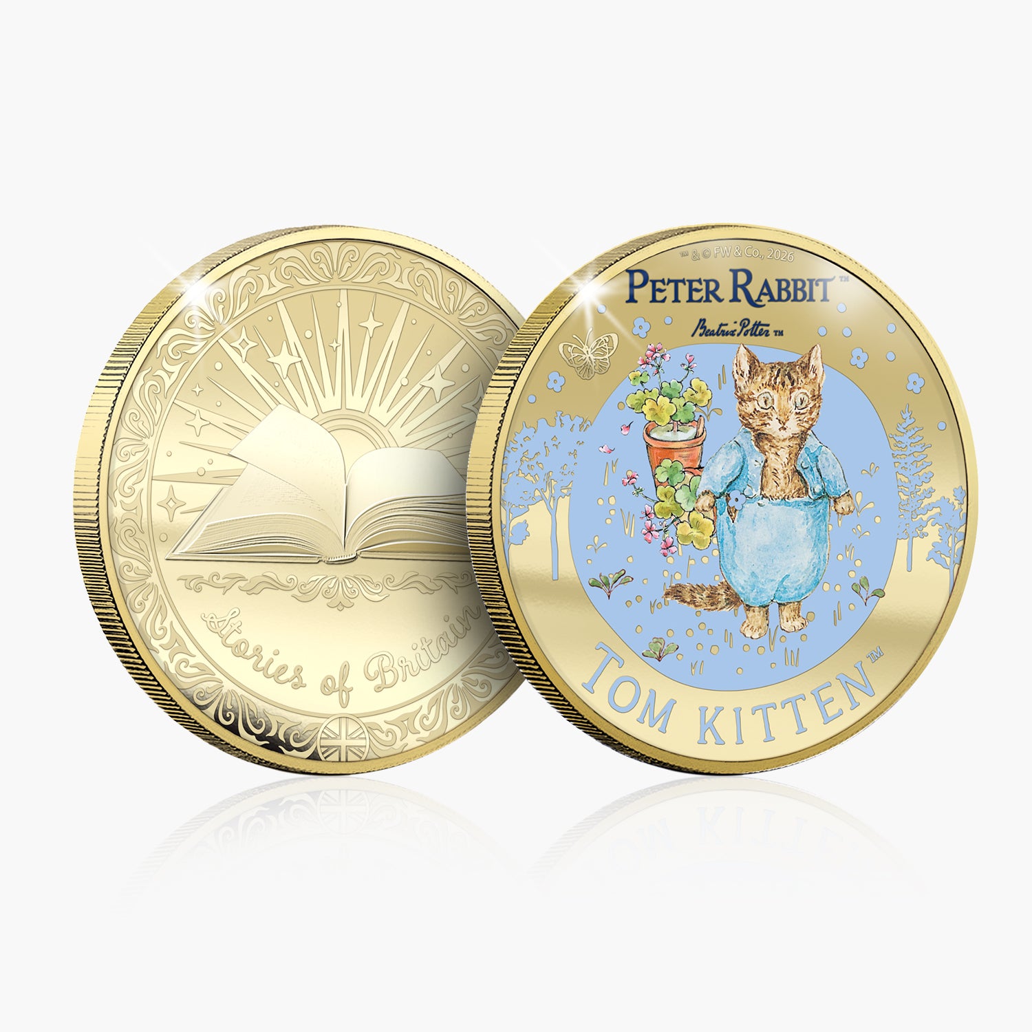 Stories of Britain Beatrix Potter Tom Kitten Gold Plated BU Commemorative