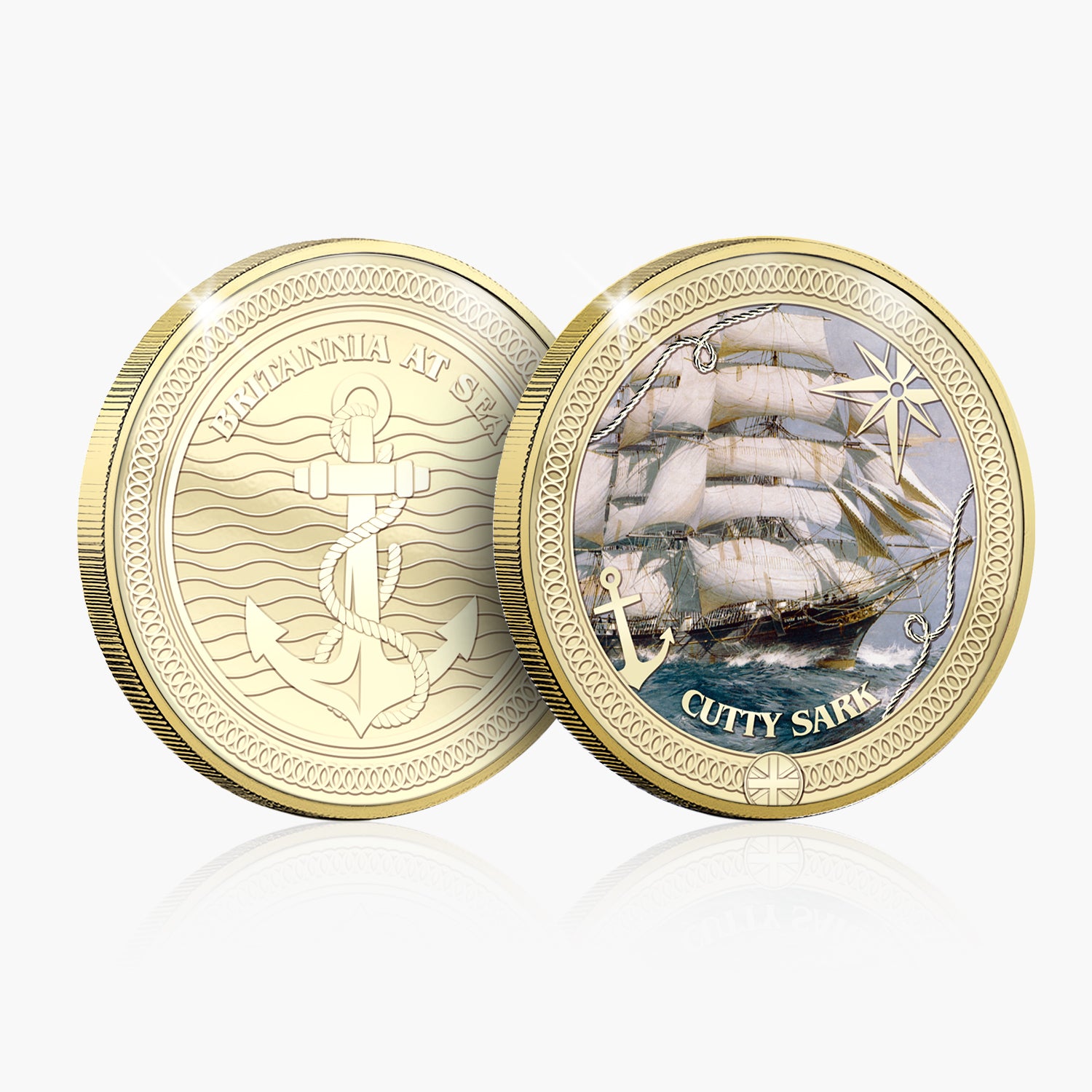 Britannia at Sea Cutty Sark Gold Plated BU Commemorative