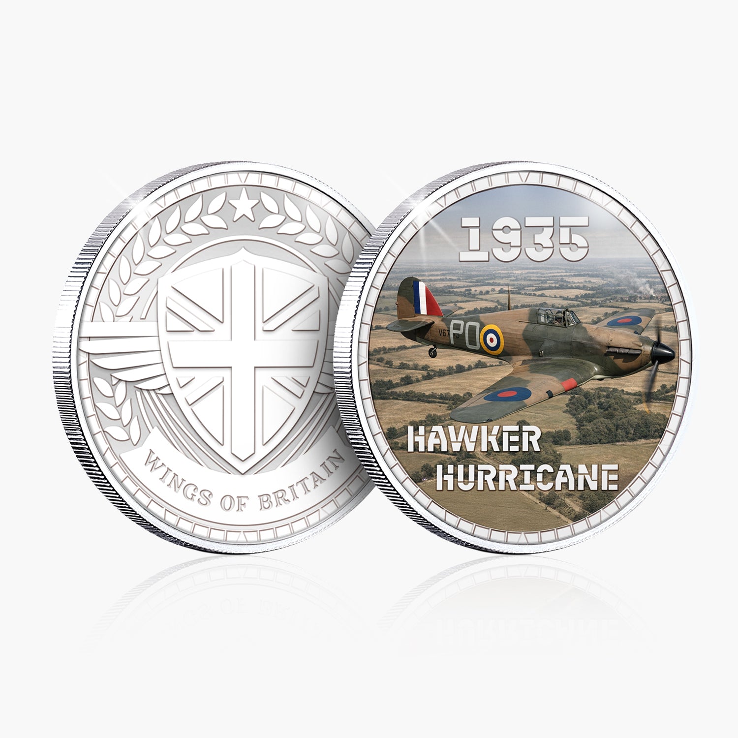 Wings of Britain Hawker Hurricane Silver Plated BU Commemorative