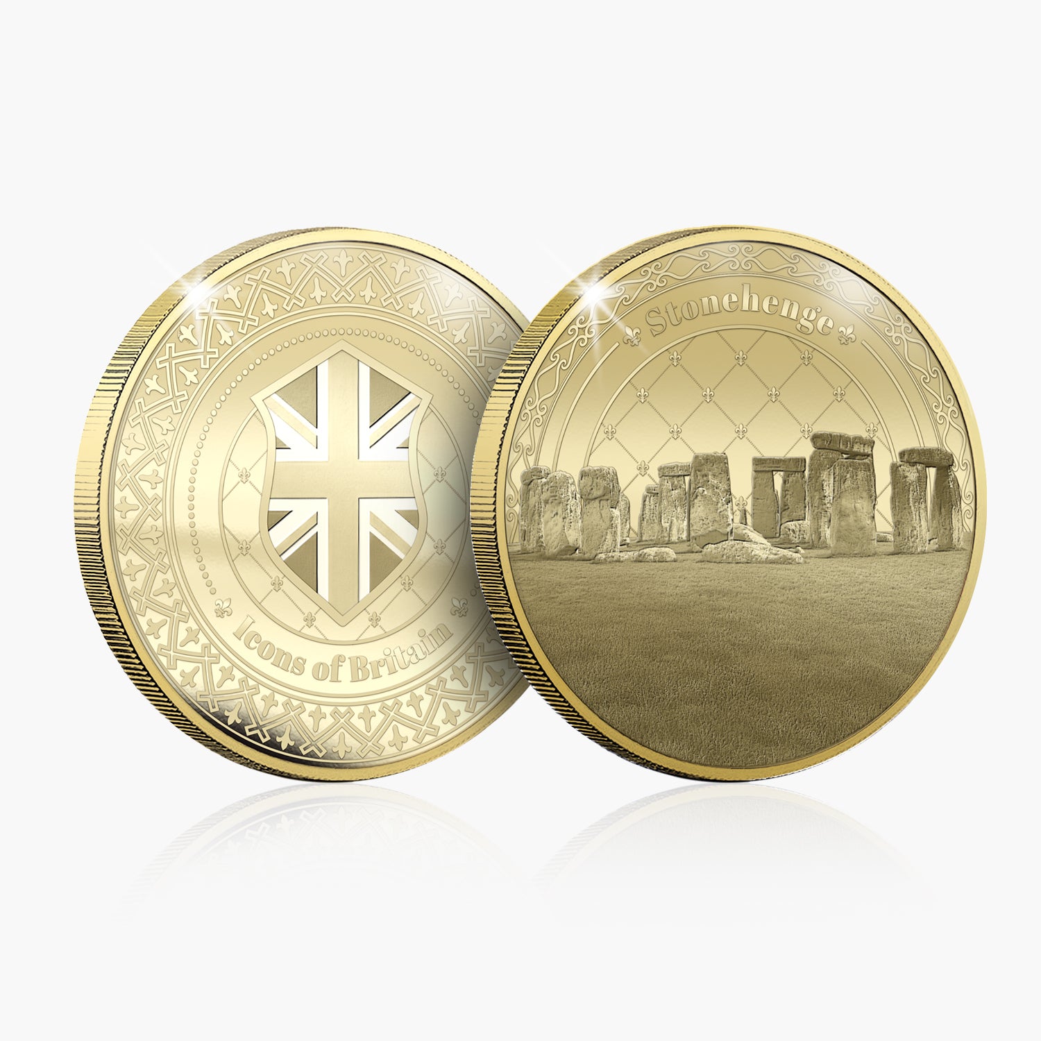 Icons of Britain Stonehenge Gold Plated BU Commemorative