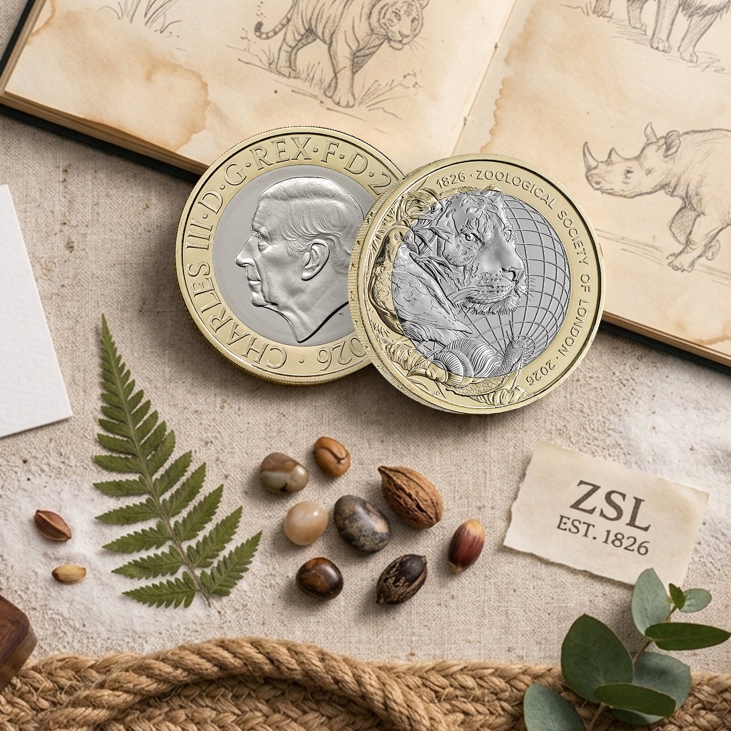 ZSL 200th Anniversary 2026 £2 Coin Brilliant Uncirculated UK Coin