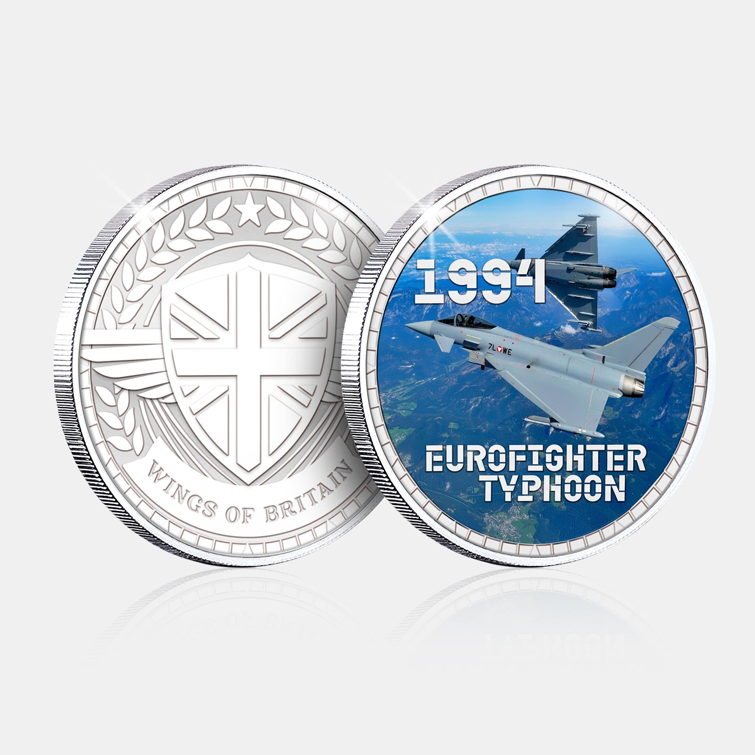 Wings of Britain Eurofighter Typhoon Silver Plated BU Commemorative