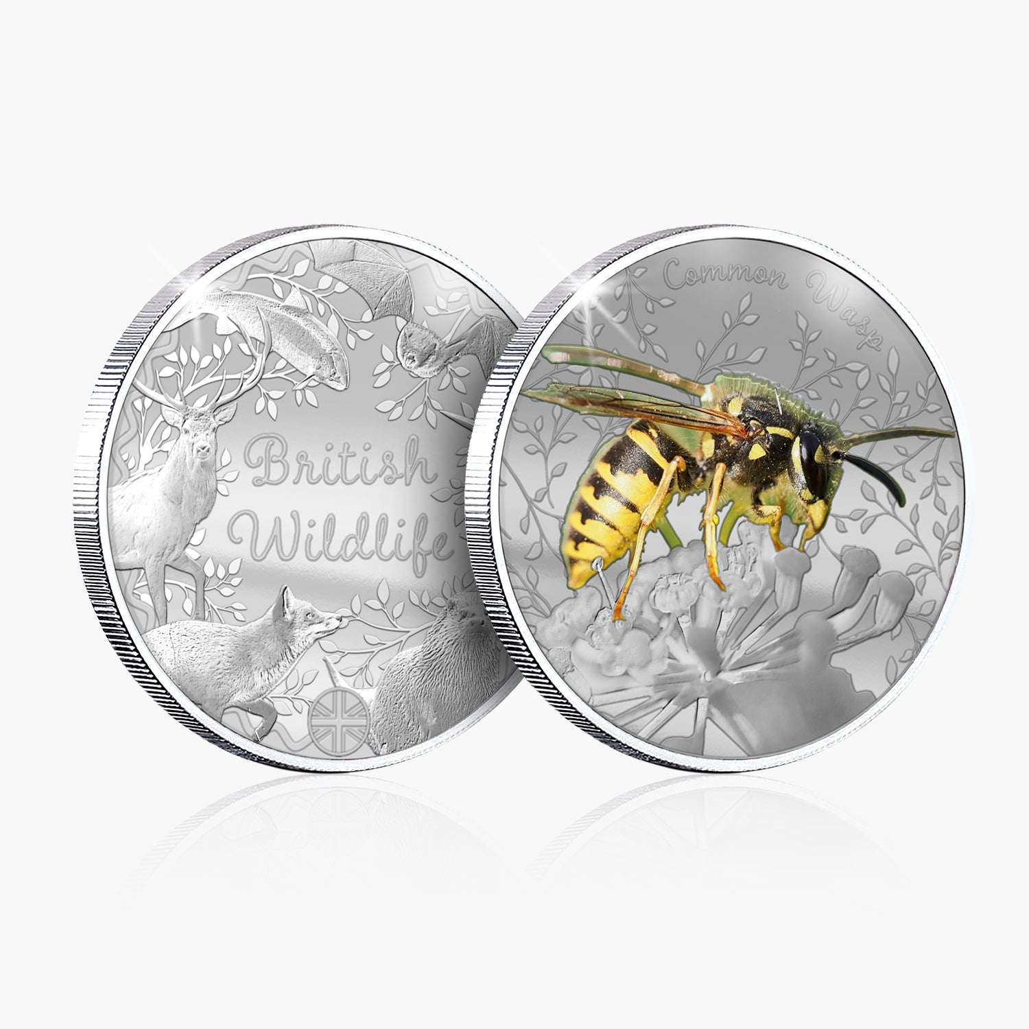 British Wildlife Common Wasp Silver Plated BU Commemorative