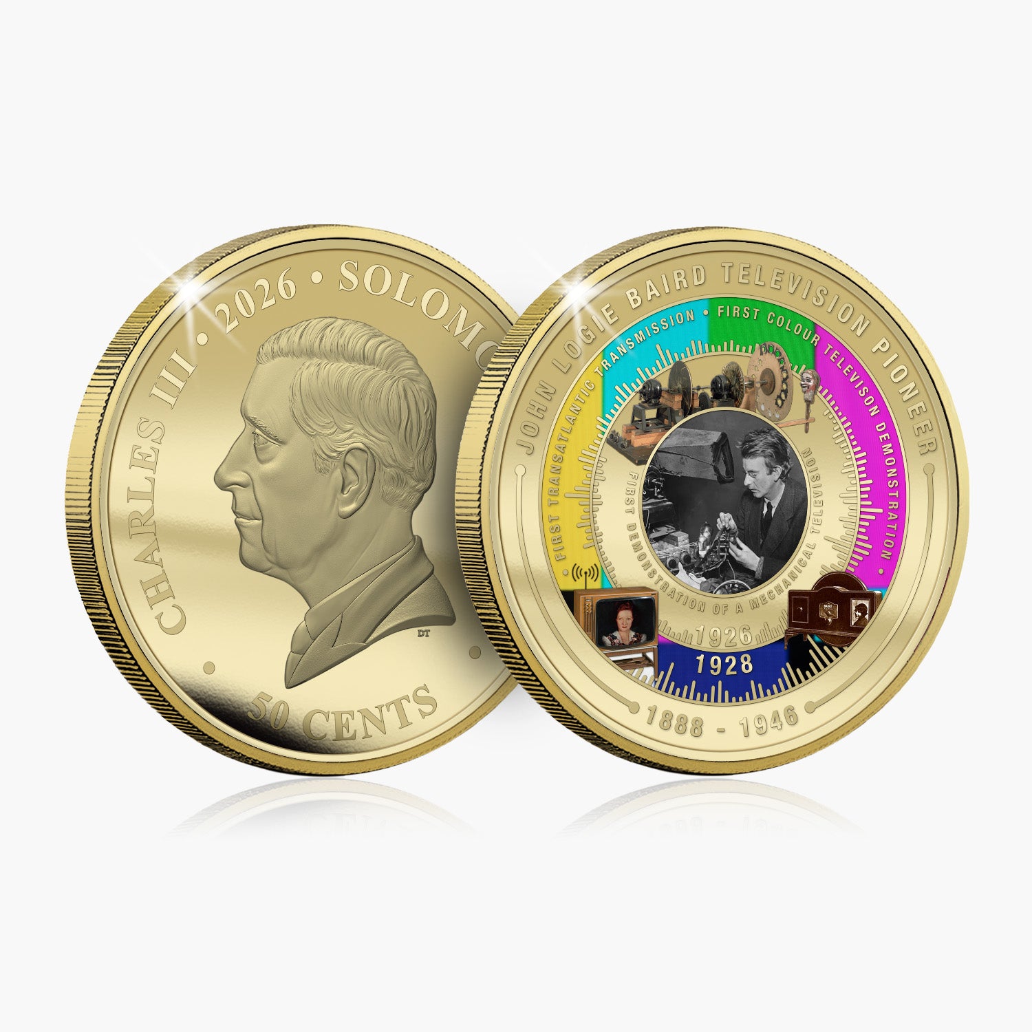 John Logie Baird 2026 Super Size Gold Luxe Edition Coin