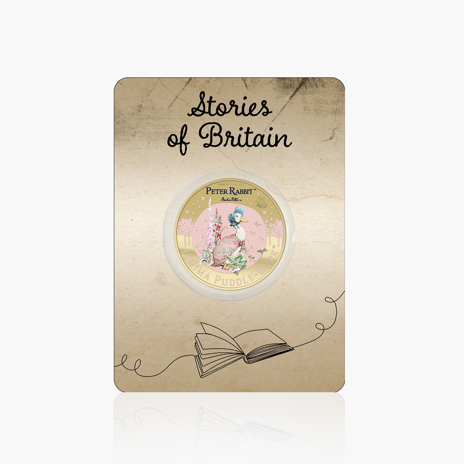 Stories of Britain Beatrix Potter Jemima Puddle Duck Gold Plated BU Commemorative
