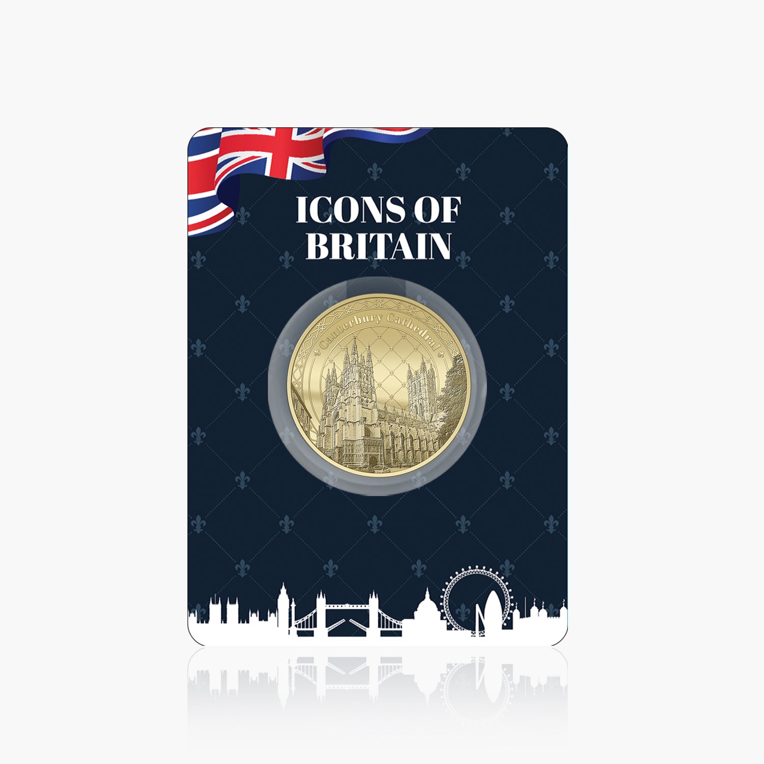 Icons of Britain Canterbury Cathedral Gold Plated BU Commemorative