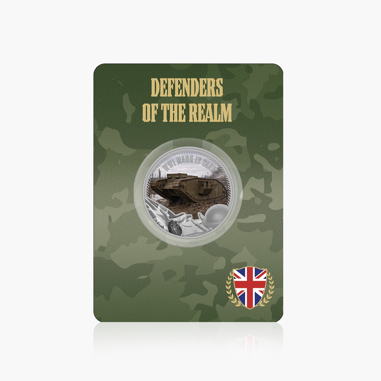 Defenders of the Realm WWI Mark IV Tank Silver Plated BU Commemorative