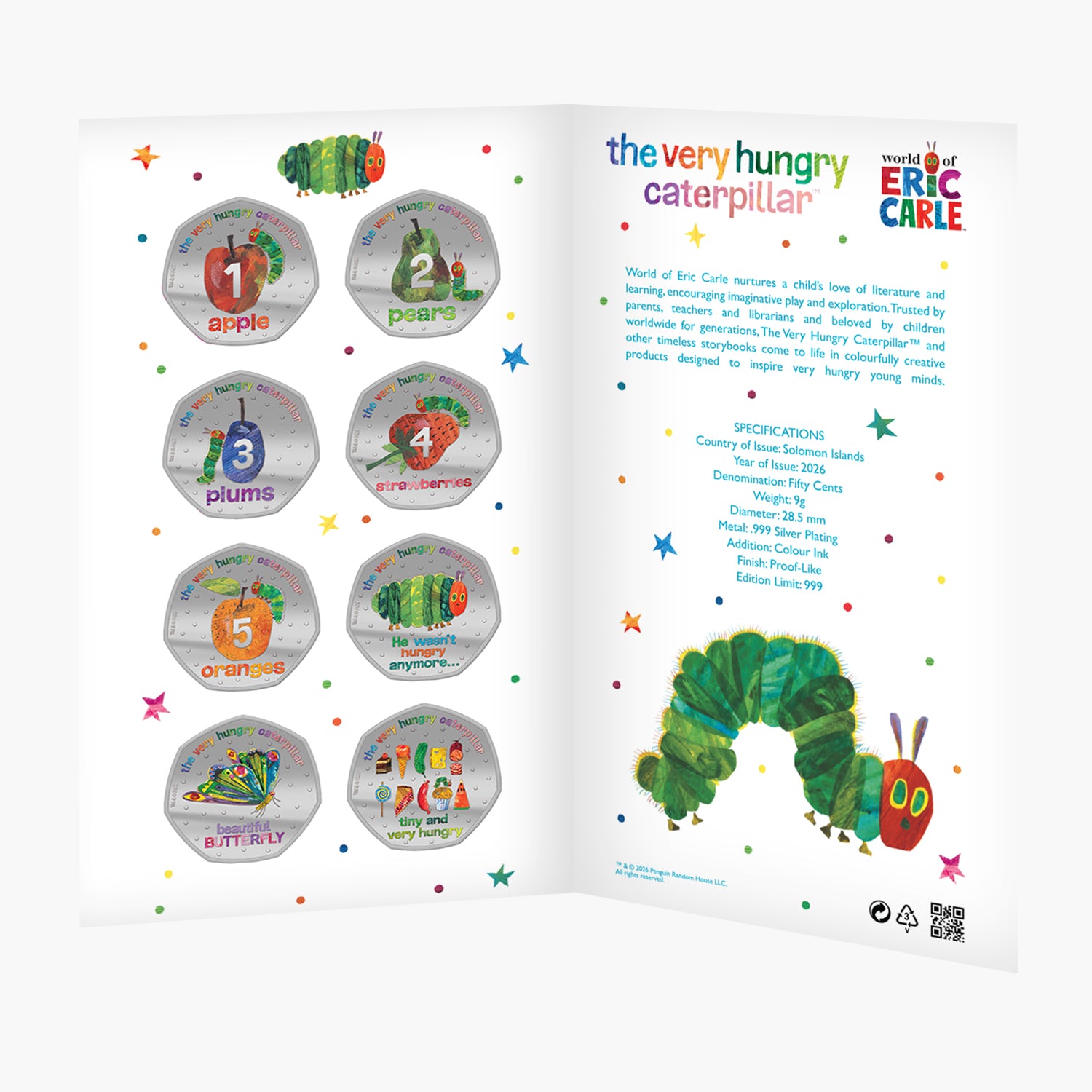 The Very Hungry Caterpillar™ 2026 .999 Silver Plated Coin Pack
