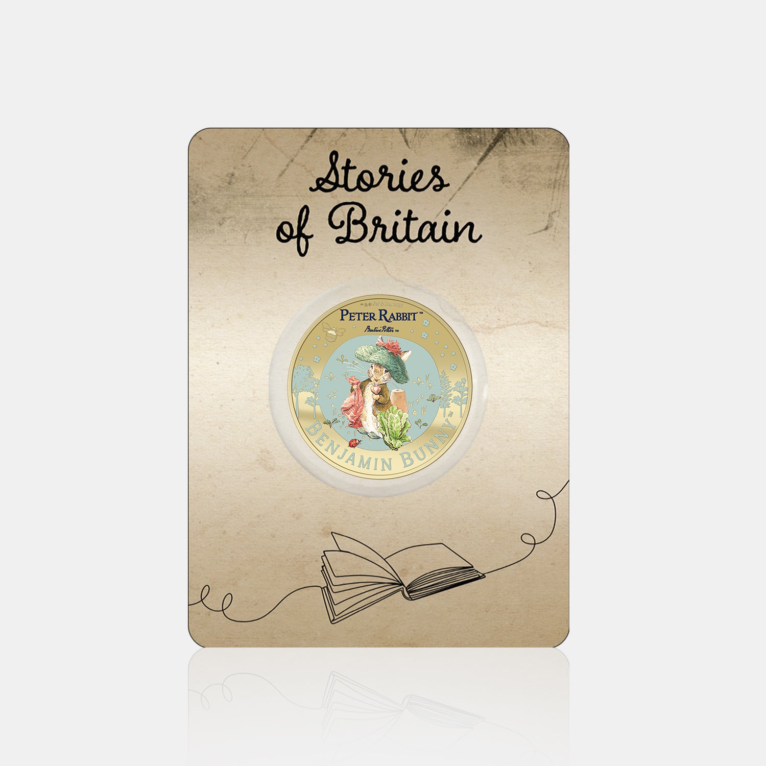 Stories of Britain Beatrix Potter Benjamin Bunny Gold Plated BU Commemorative