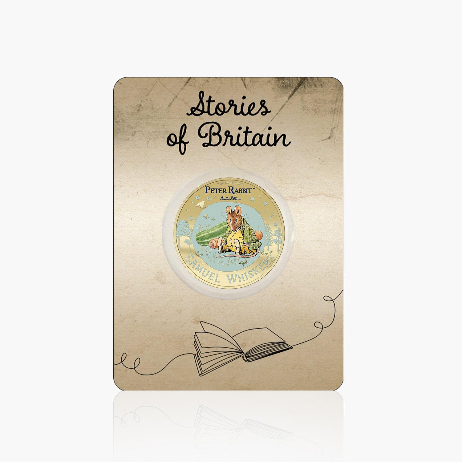 Stories of Britain Beatrix Potter Samuel Whiskers Gold Plated BU Commemorative