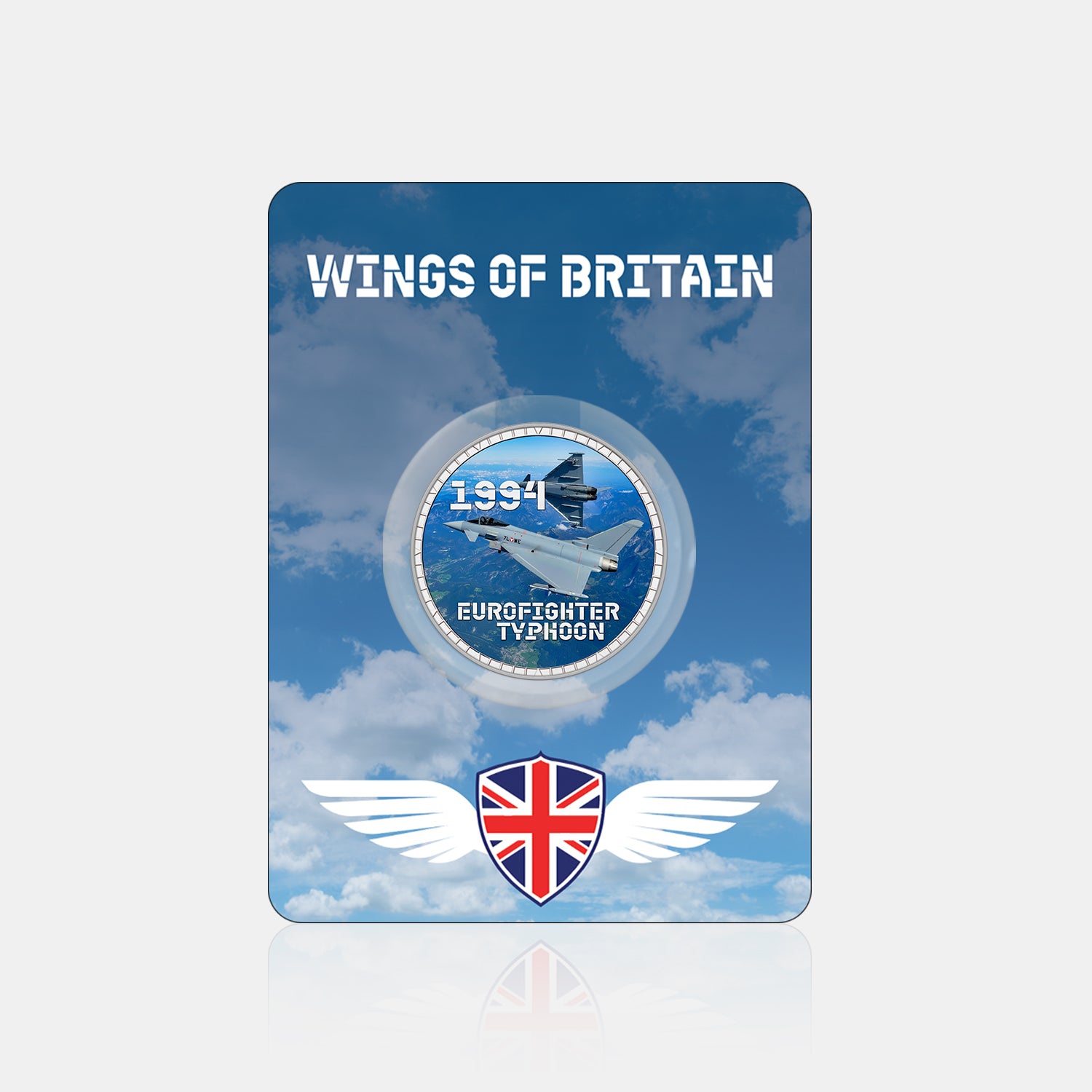 Wings of Britain Eurofighter Typhoon Silver Plated BU Commemorative